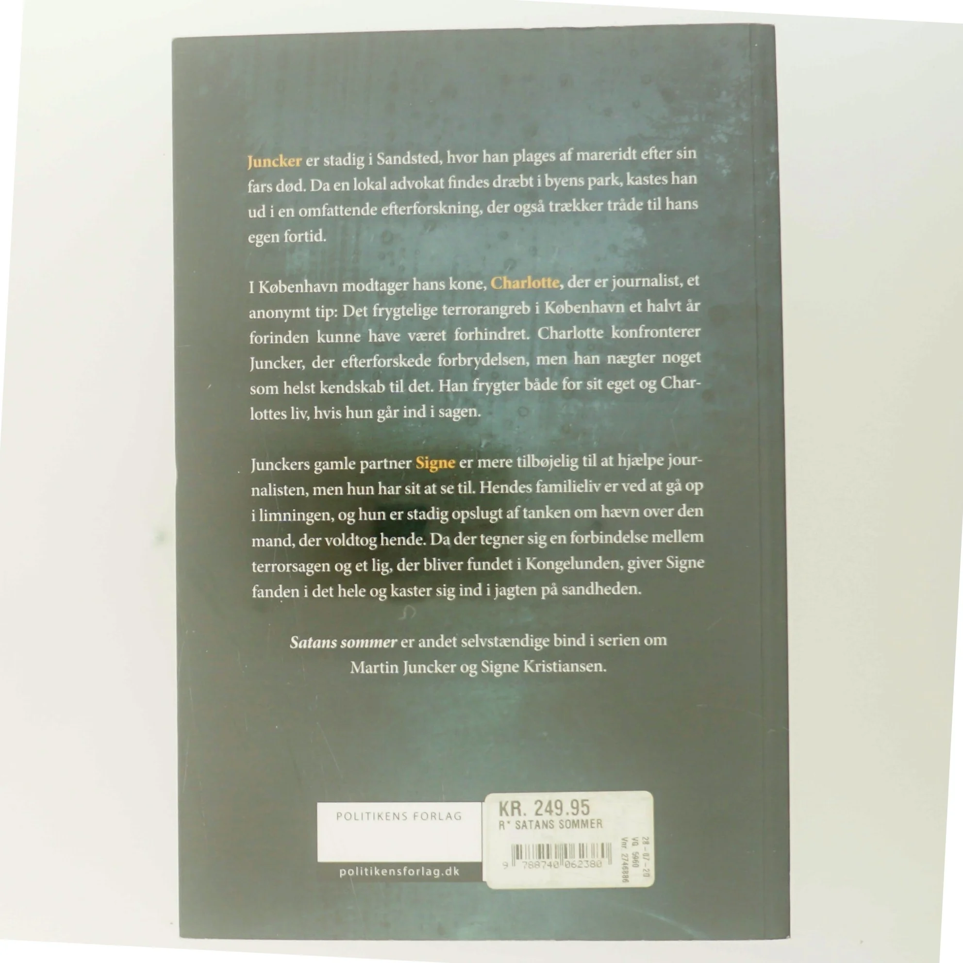 Satans sommer : krimi af Kim Faber (Bog)