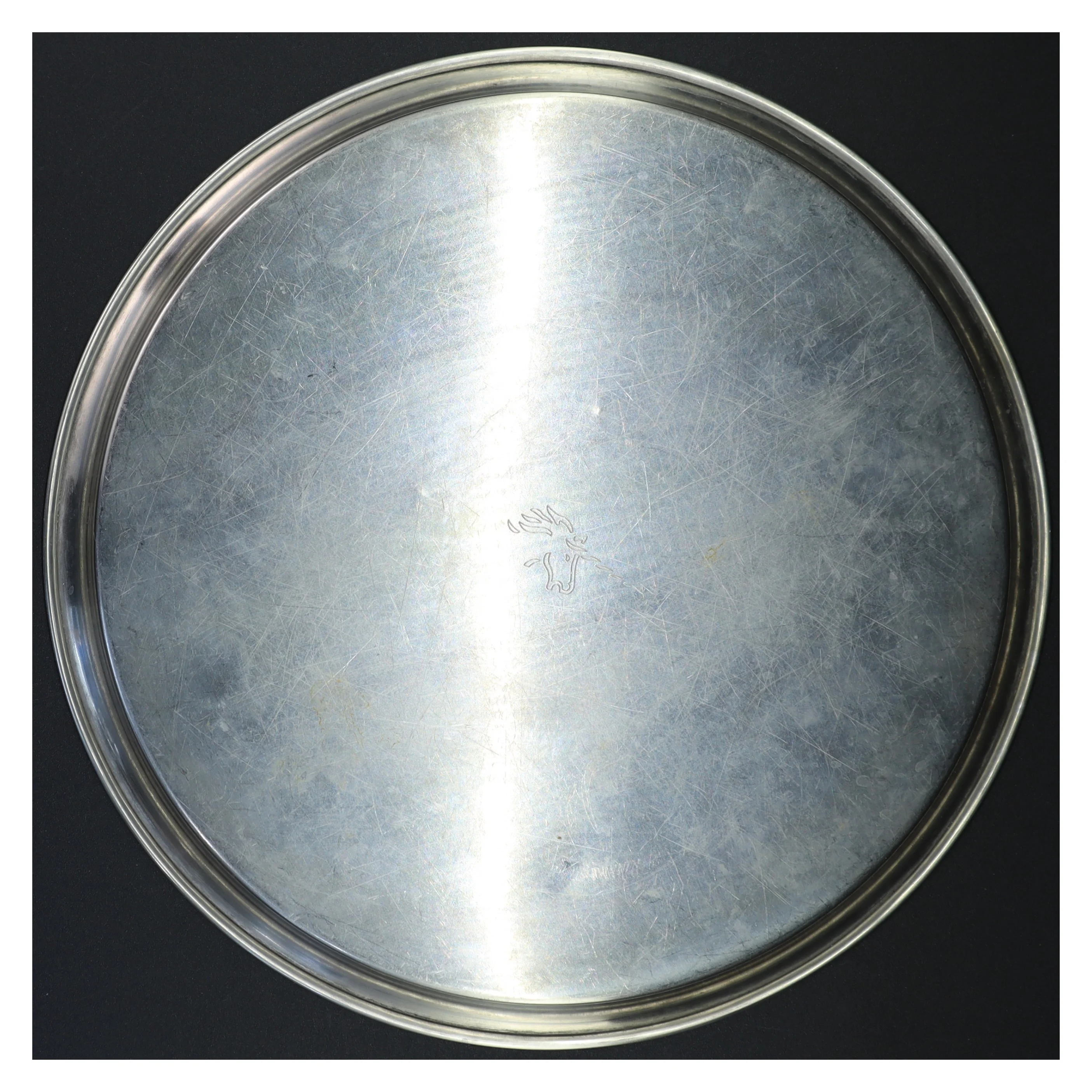 Rund metal bakke (str. 29,5 x 2 cm)