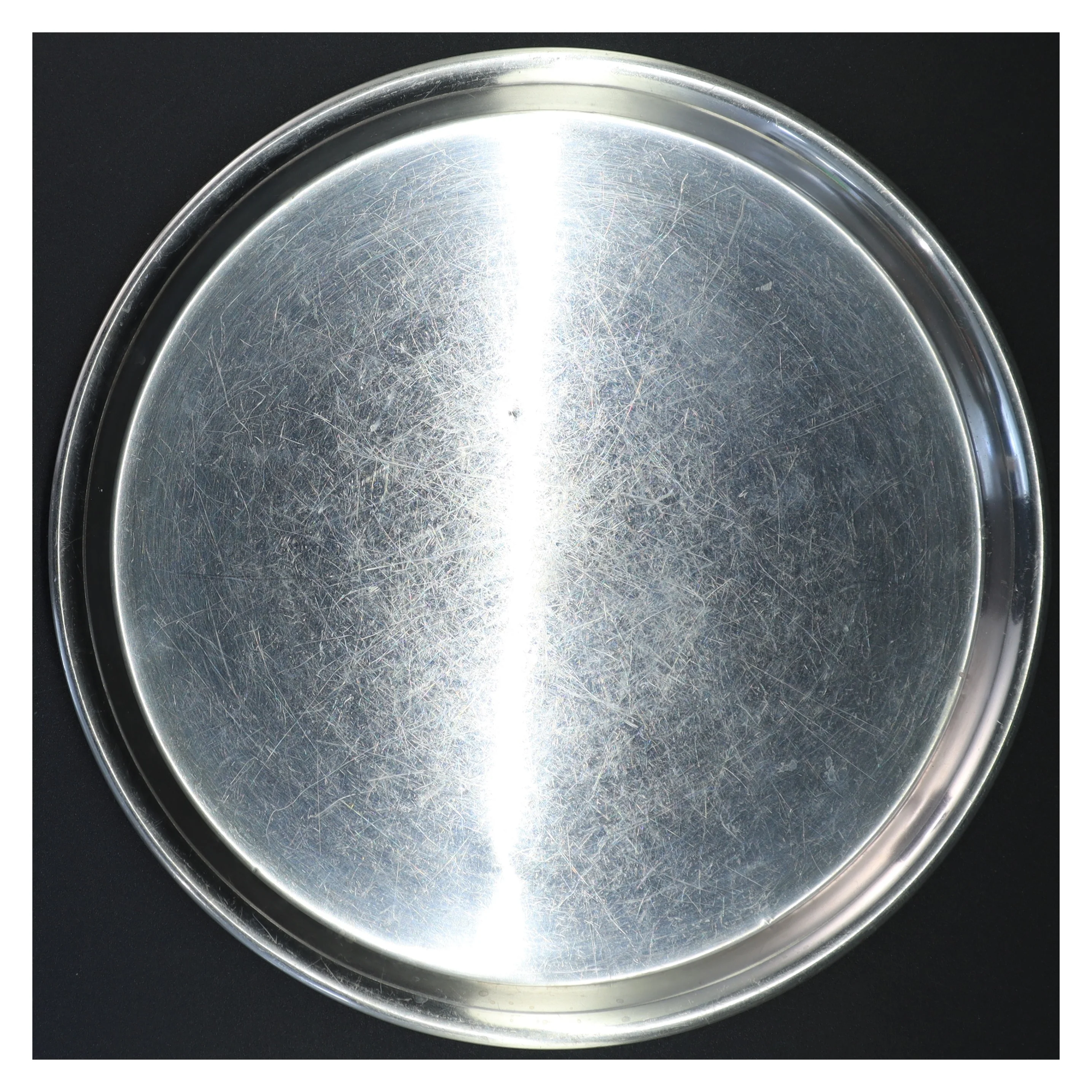 Rund metal bakke (str. 29,5 x 2 cm)