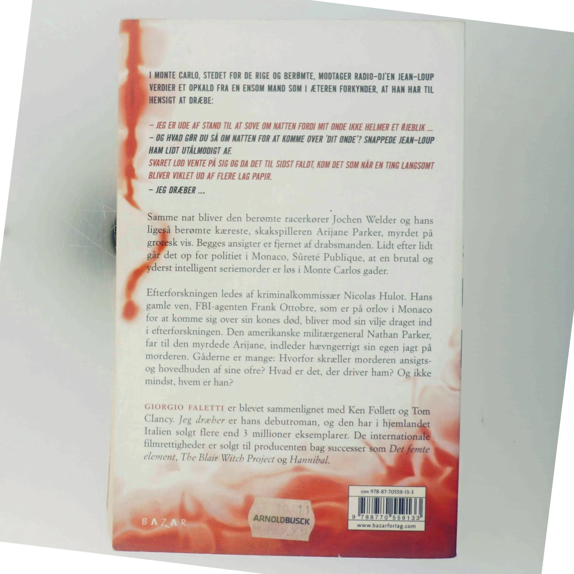 Jeg dræber af Giorgio Faletti (Bog)