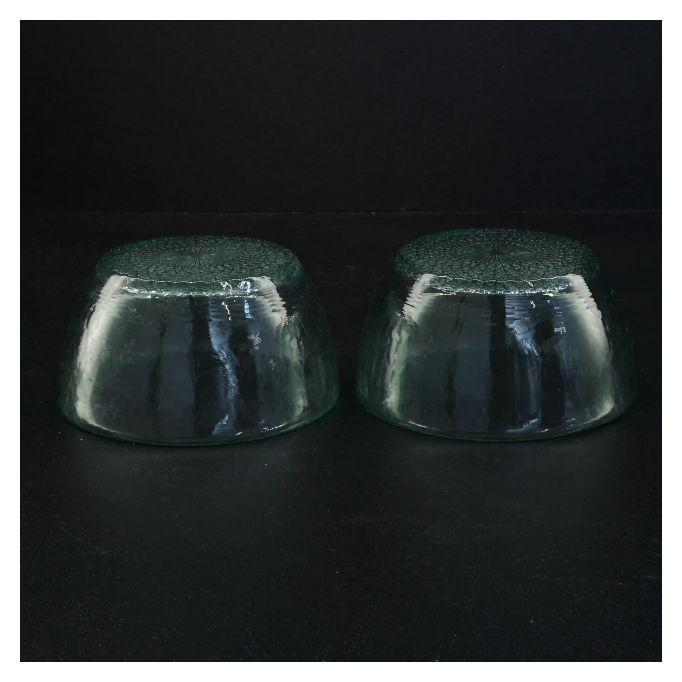 Grønne glas skåle (str. Diameter 12 cm x 6 cm)