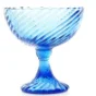 Blå glas skål (str. 13 x 12,5 cm)