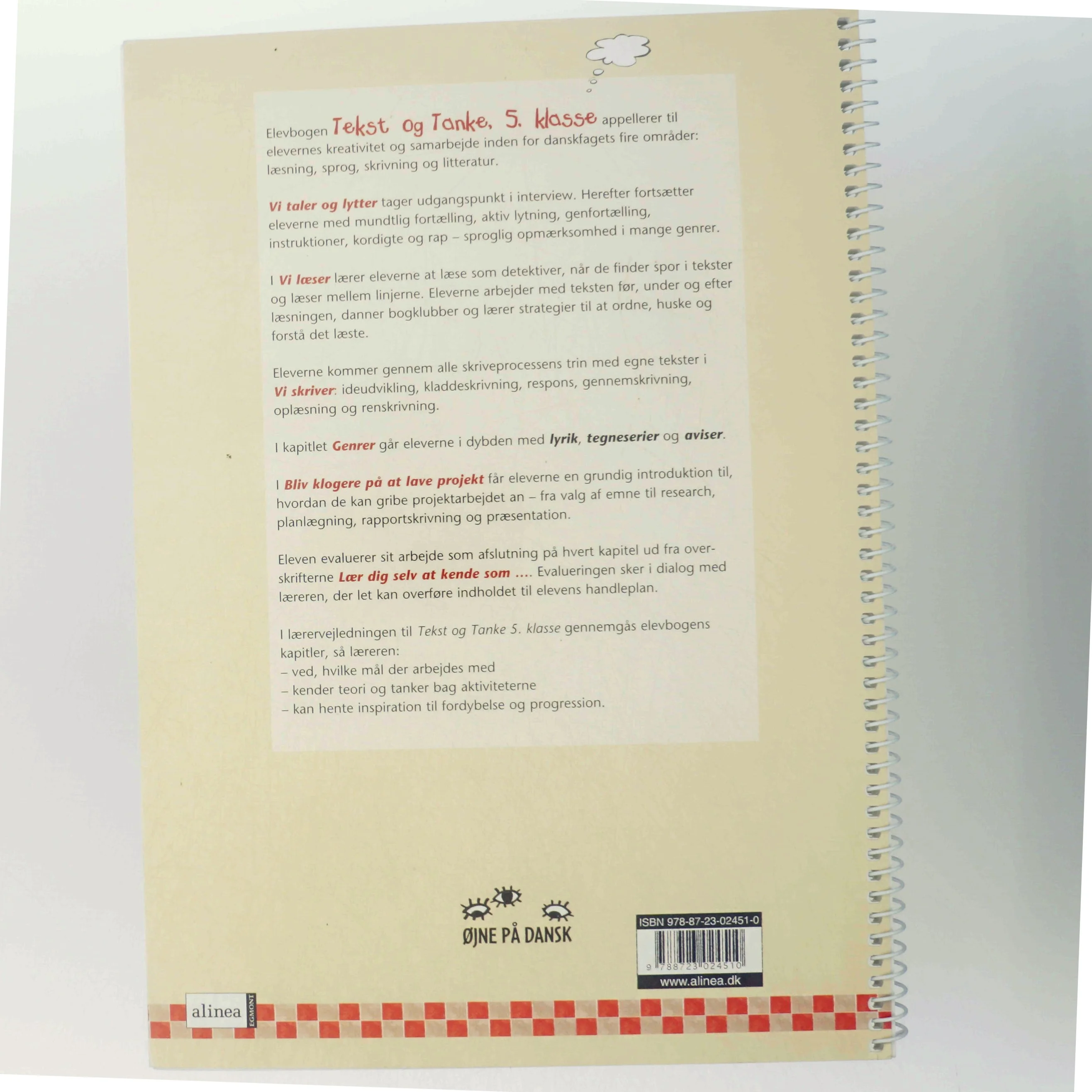 Tekst og tanke - 5. klasse. Lærervejledning af Malene Krause (Bog)