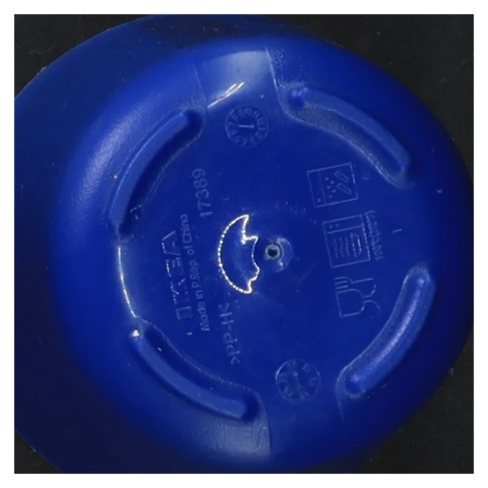 Blå plastikskåle fra IKEA