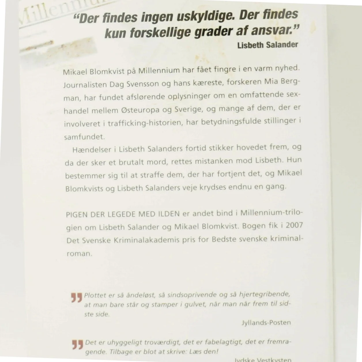 Pigen der legede med ilden bog fra Modtryk