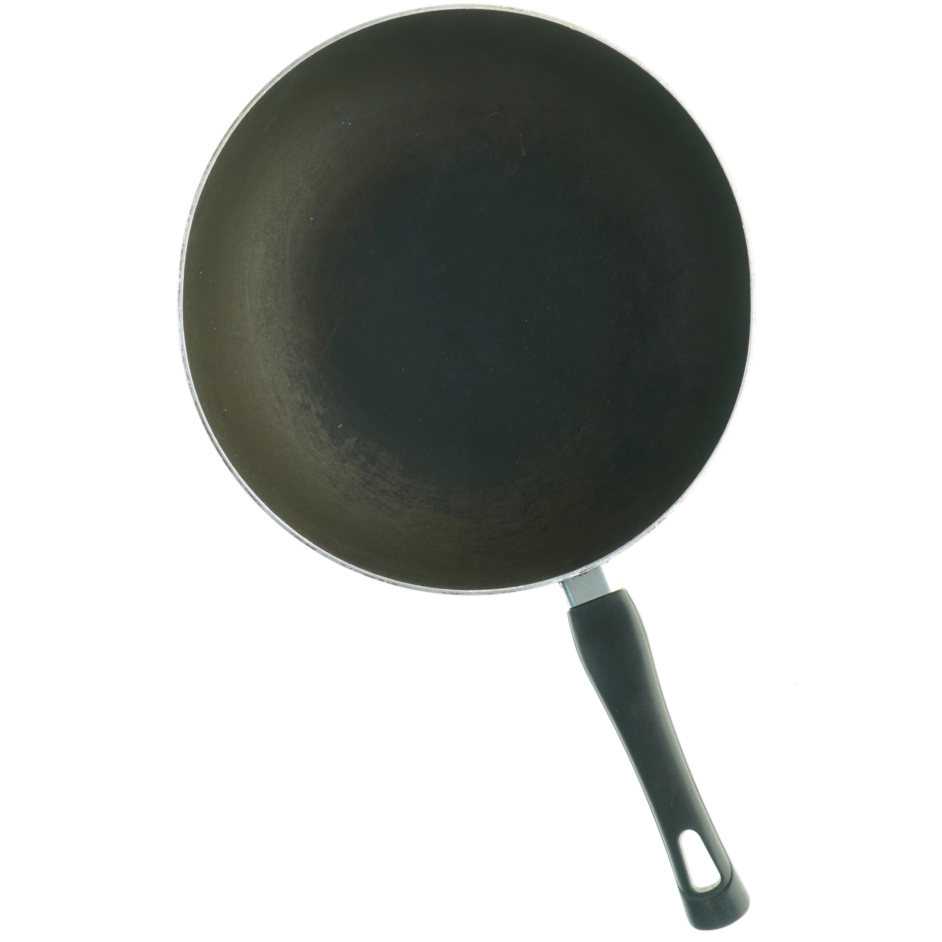 Brugt sort stegepande (str. Diameter 28 cm)