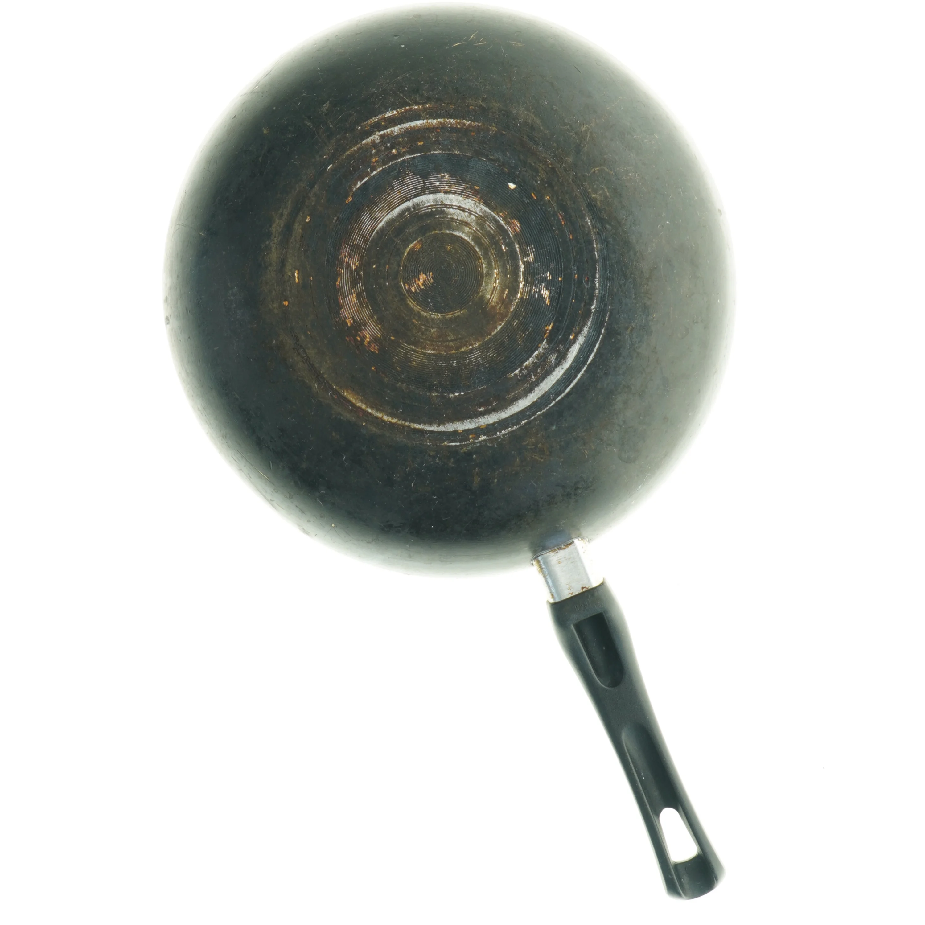 Brugt sort stegepande (str. Diameter 28 cm)