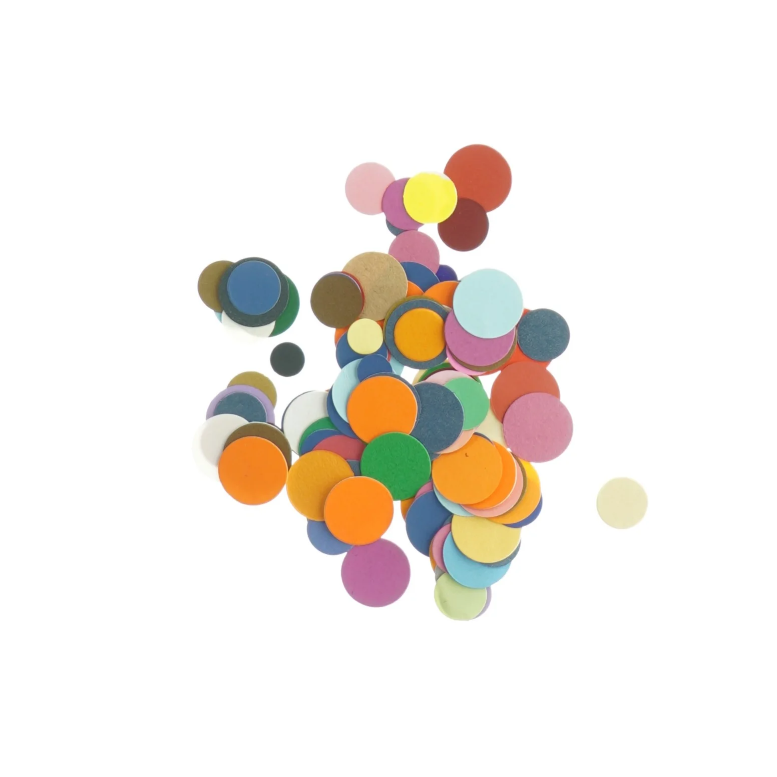 Farverige konfetti cirkler (str. Varierende størrelser)