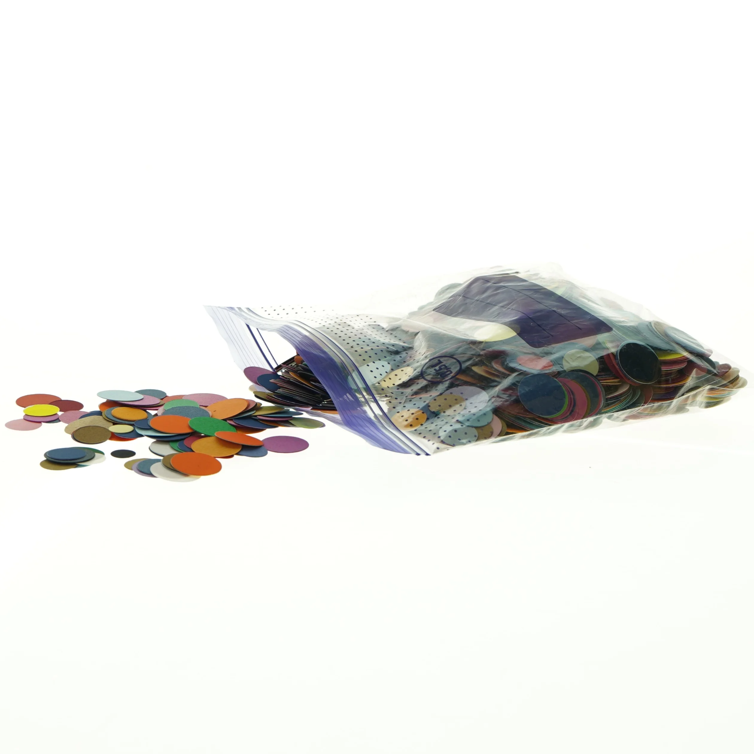 Farverige konfetti cirkler (str. Varierende størrelser)