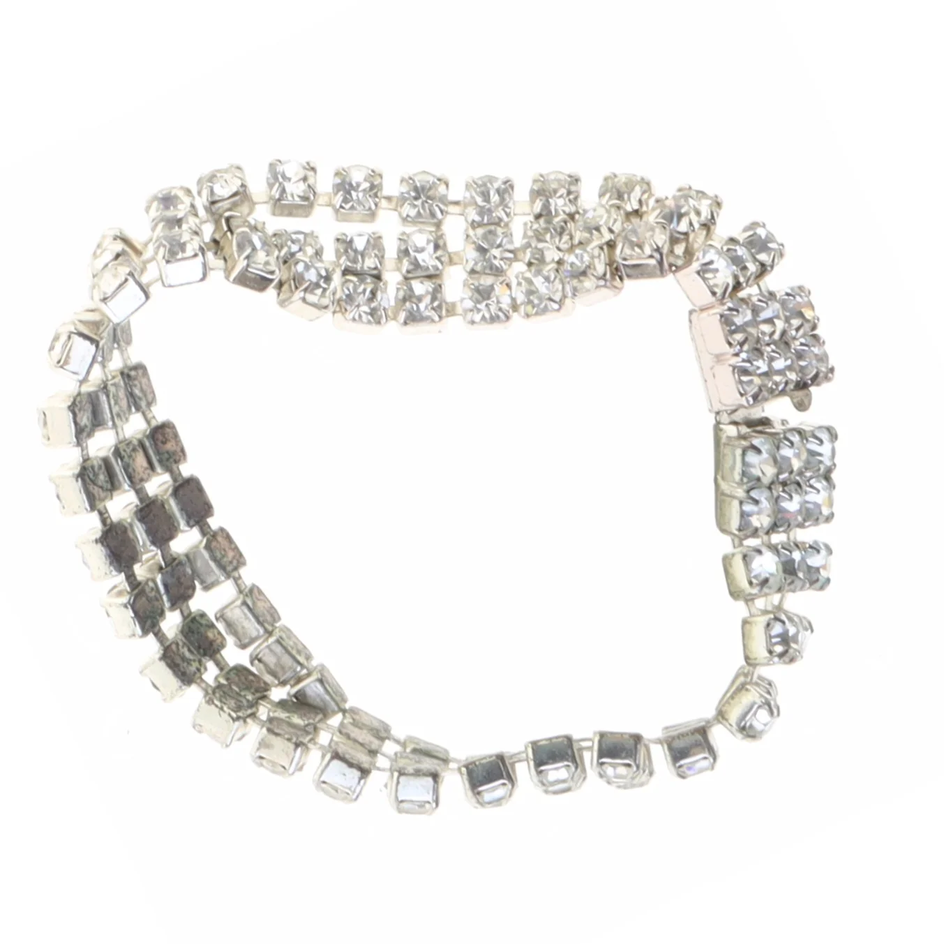 Tennisarmbånd med simulerede diamanter (str. Kæde 19 x en komma 3 sådan cm)