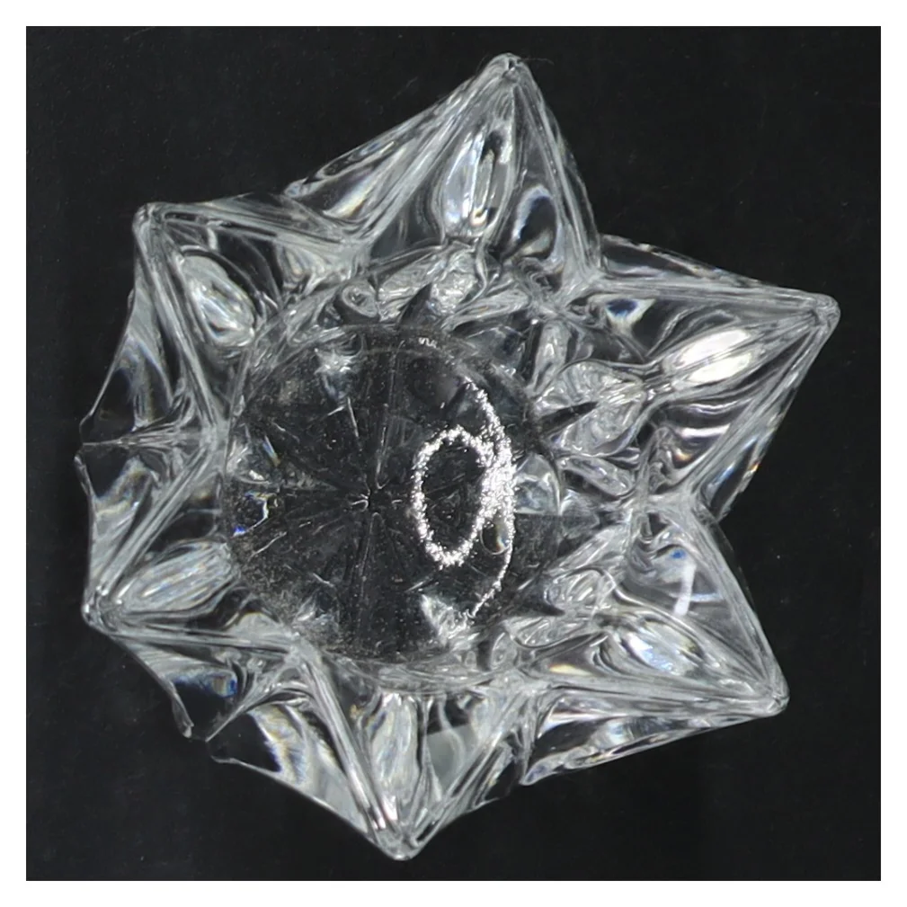 Glasstjerne lysestage  (str. 8 cm)