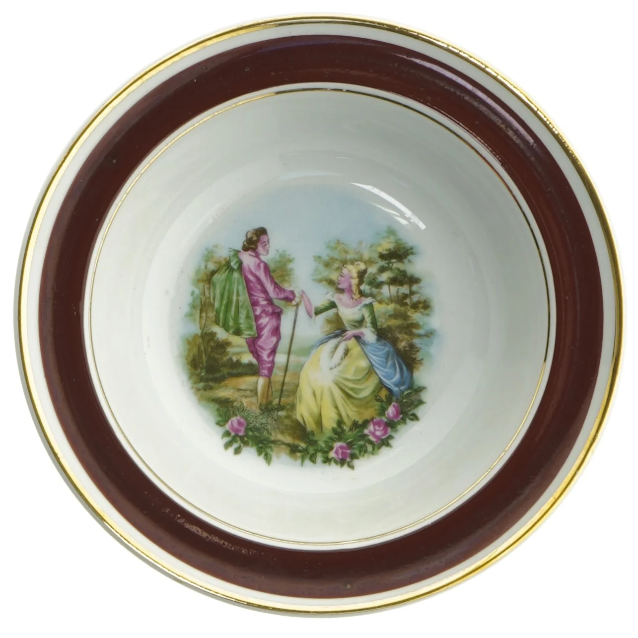 Dekorative platter med rokokomotiver fra Arabia (str. Ø. 17. cm. 6 styk)