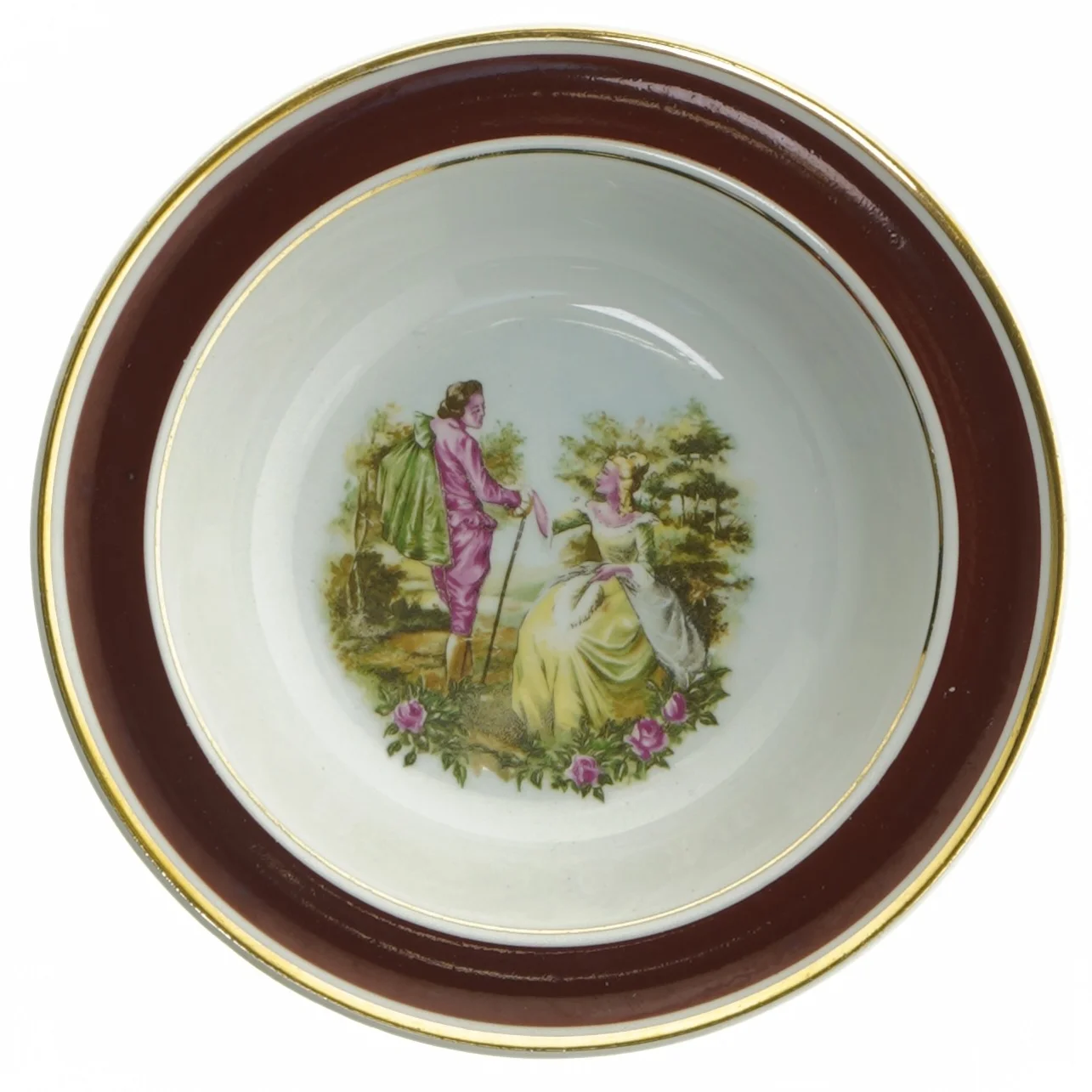 Dekorative platter med rokokomotiver fra Arabia (str. Ø. 17. cm. 6 styk)