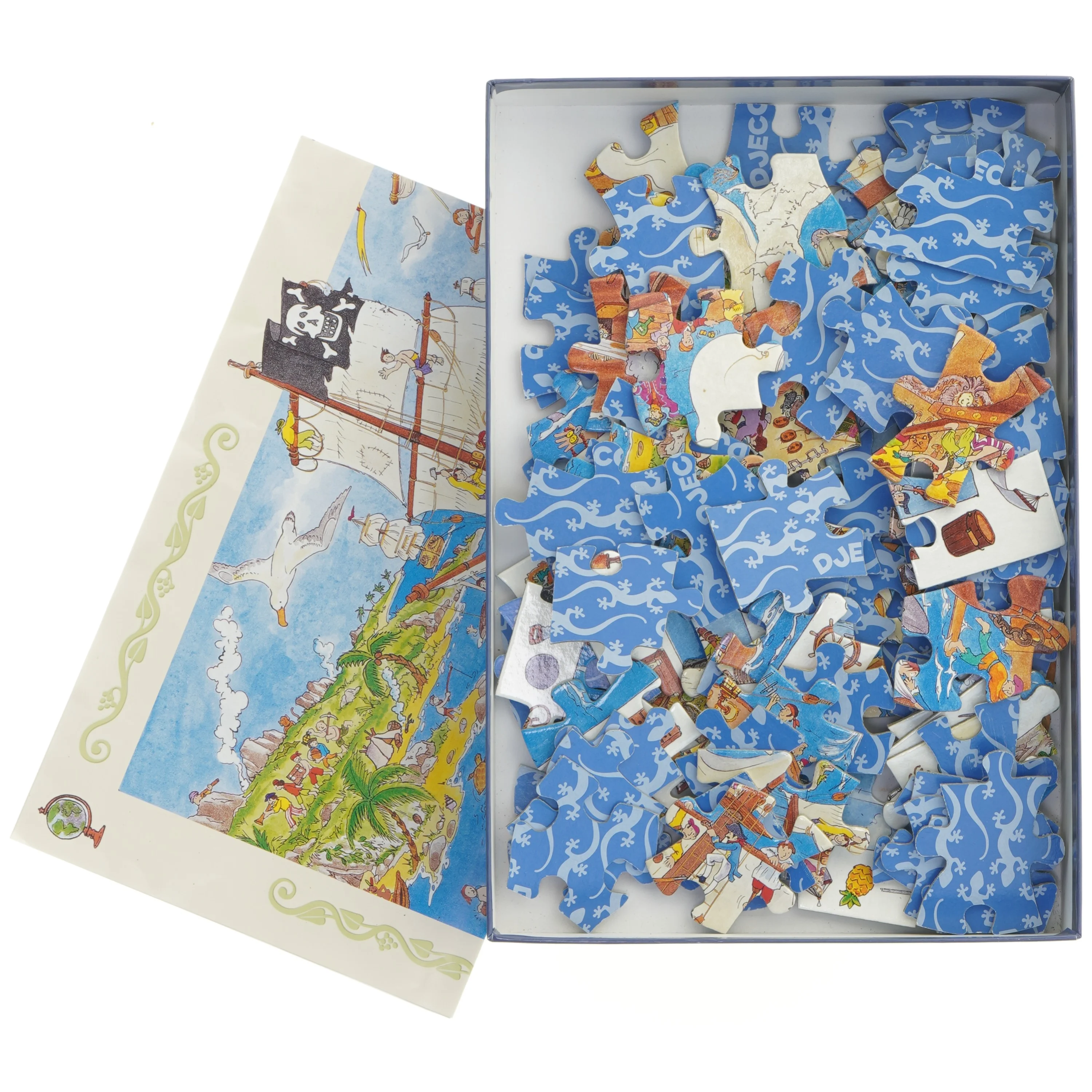 Pirat puslespil 100 brikker fra DJECO (str. 61 x 38 cm)