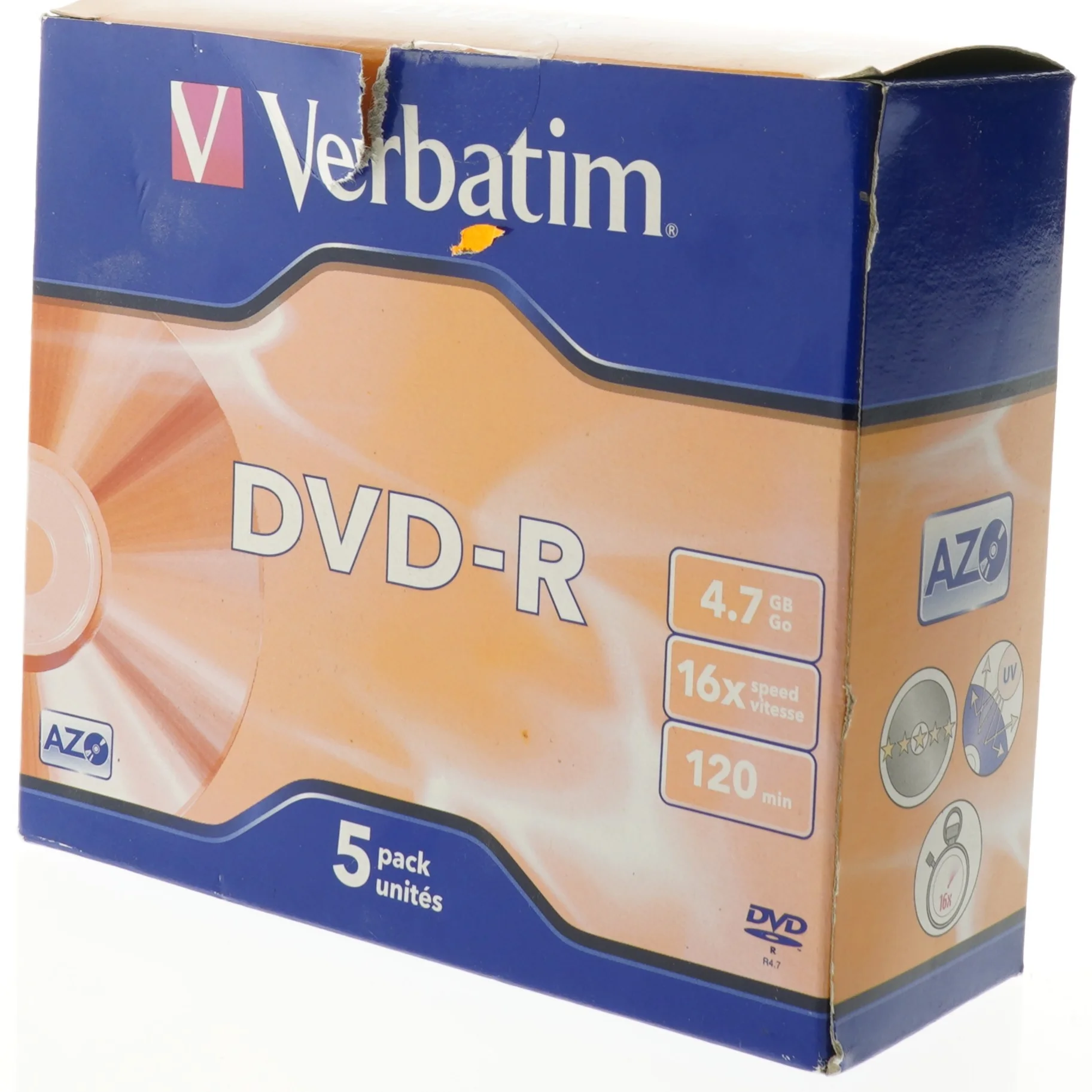 Tomme dvd'er fra Verbatim (str. 5. pak)