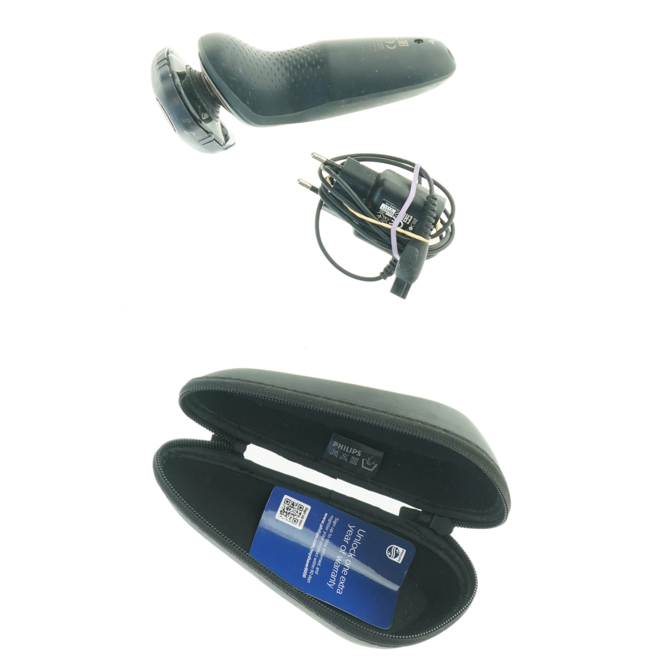 Elektrisk barbermaskine med etui og oplader fra Philips (str. 20 cm)