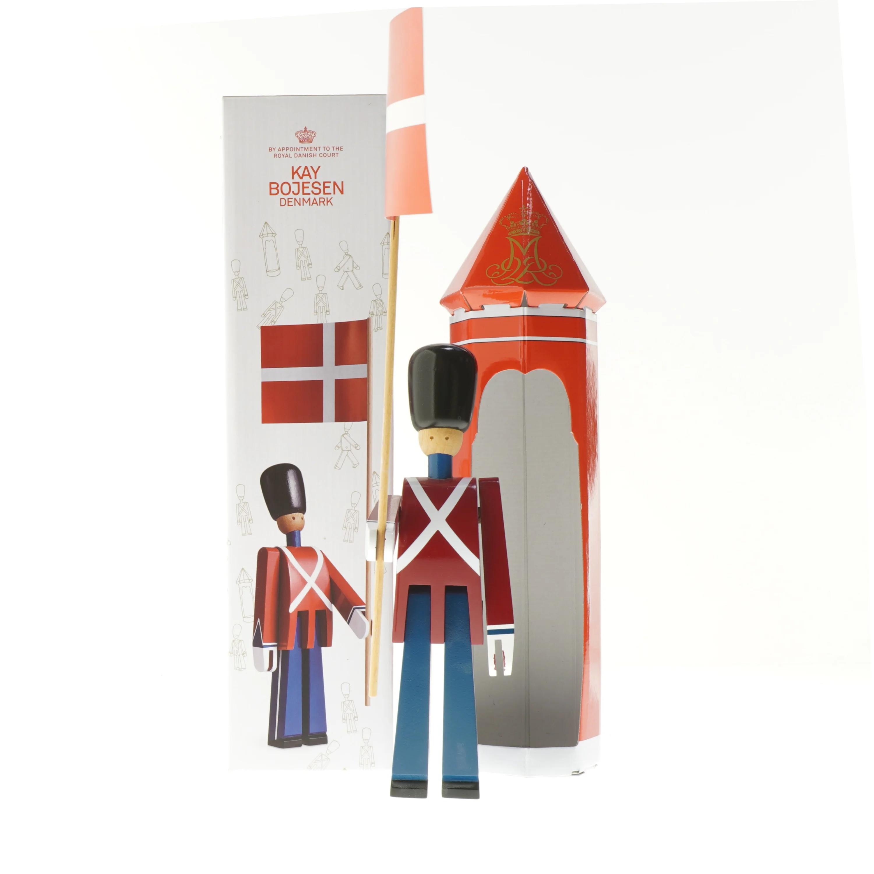 Kay Bojesen garderfigur med dansk flag fra Kay Bojesen (str. 22 cm)
