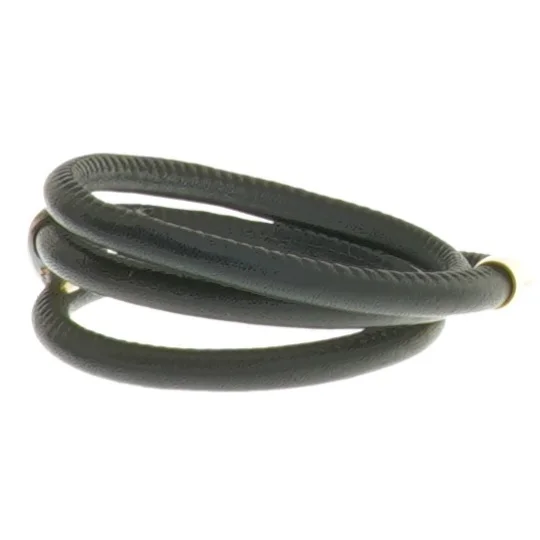 Sort læderarmbånd fra Christina Watches(str. Ø 5,5 cm)