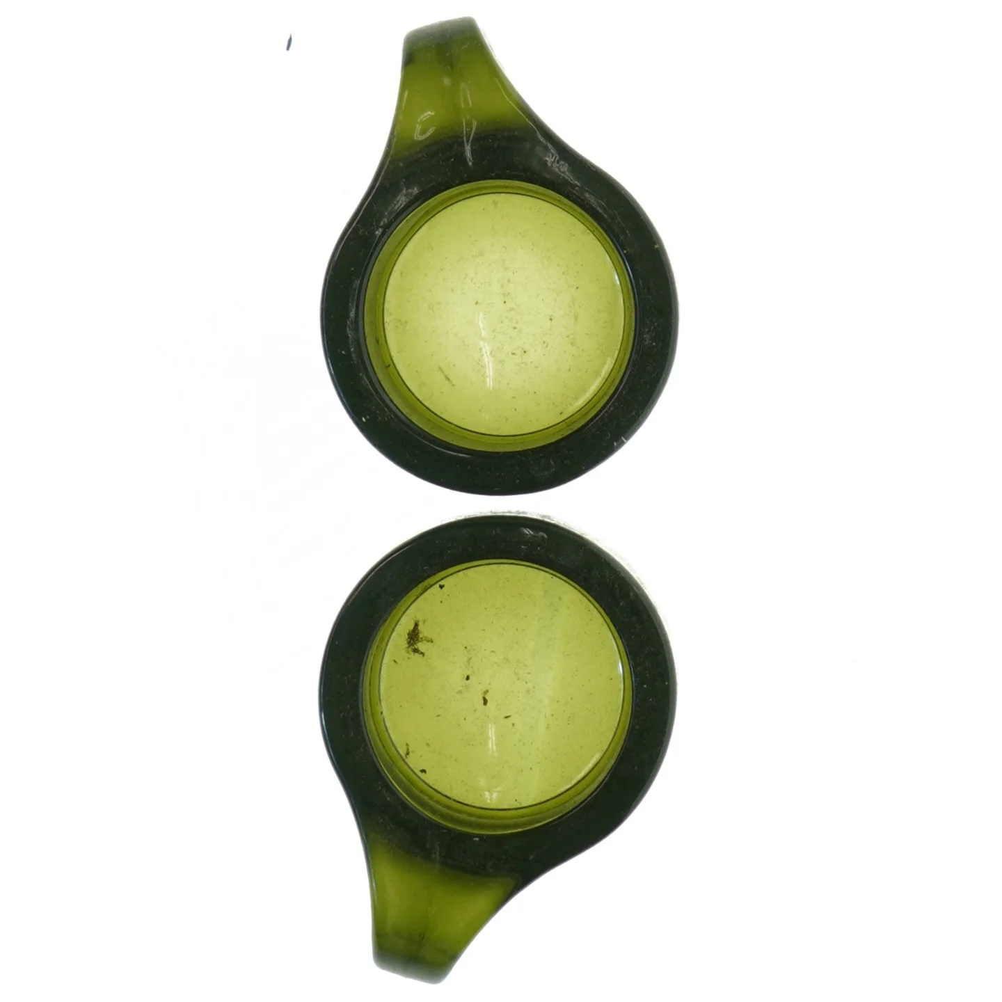 Grønne glaslysestager (str. 7 cm i diameter)