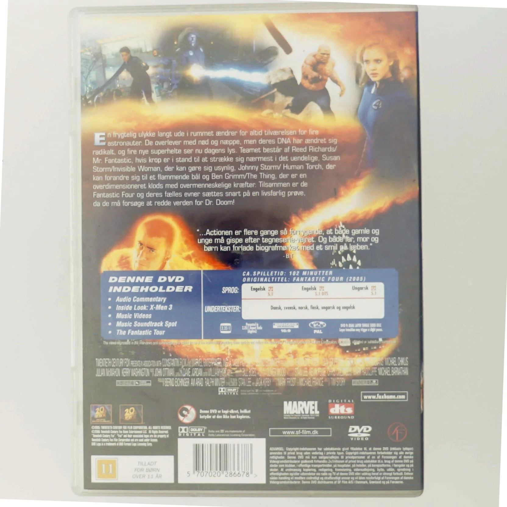 DVD-film: Fantastic 4 fra Marvel