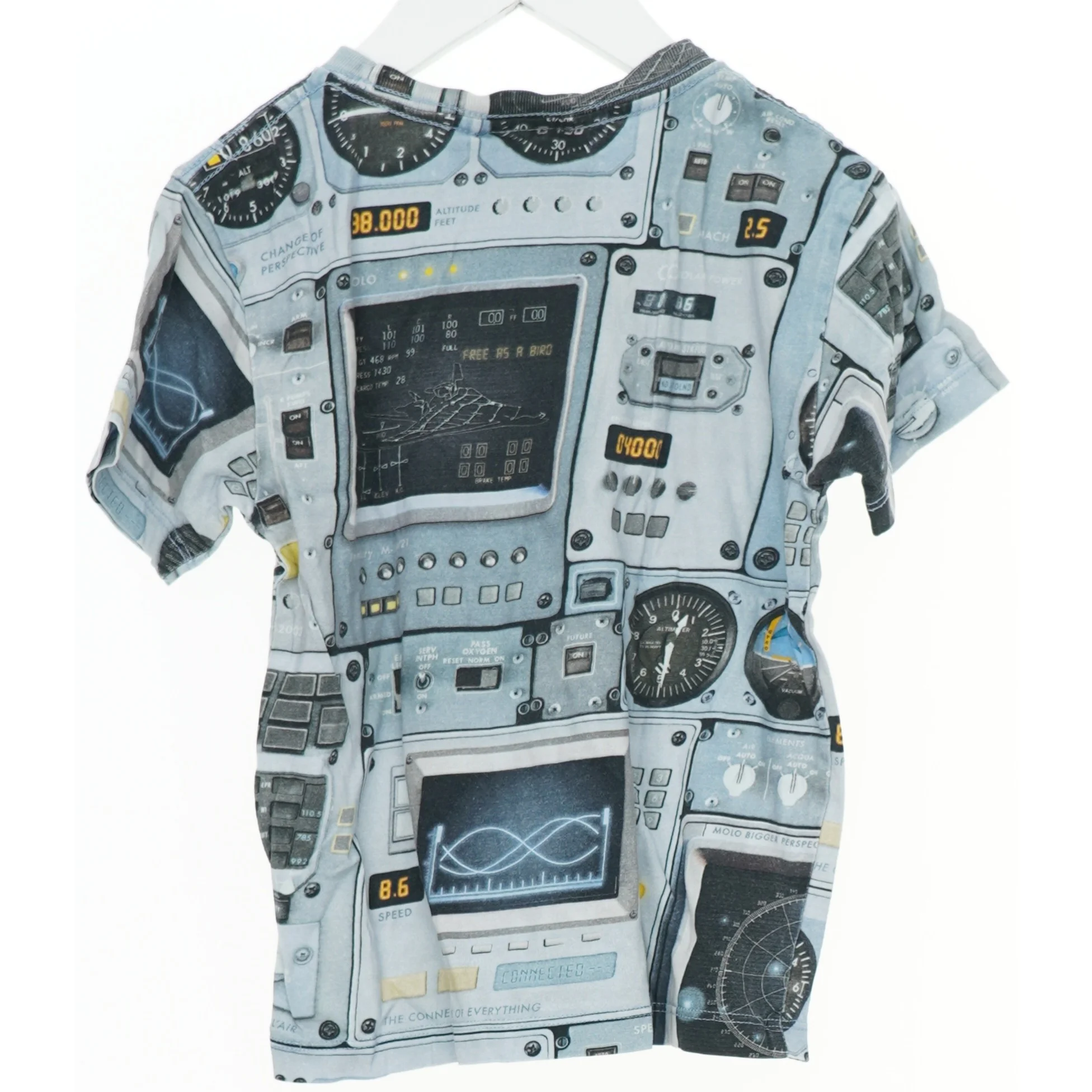 T-shirt med cockpit print fra Molo (str. 98)