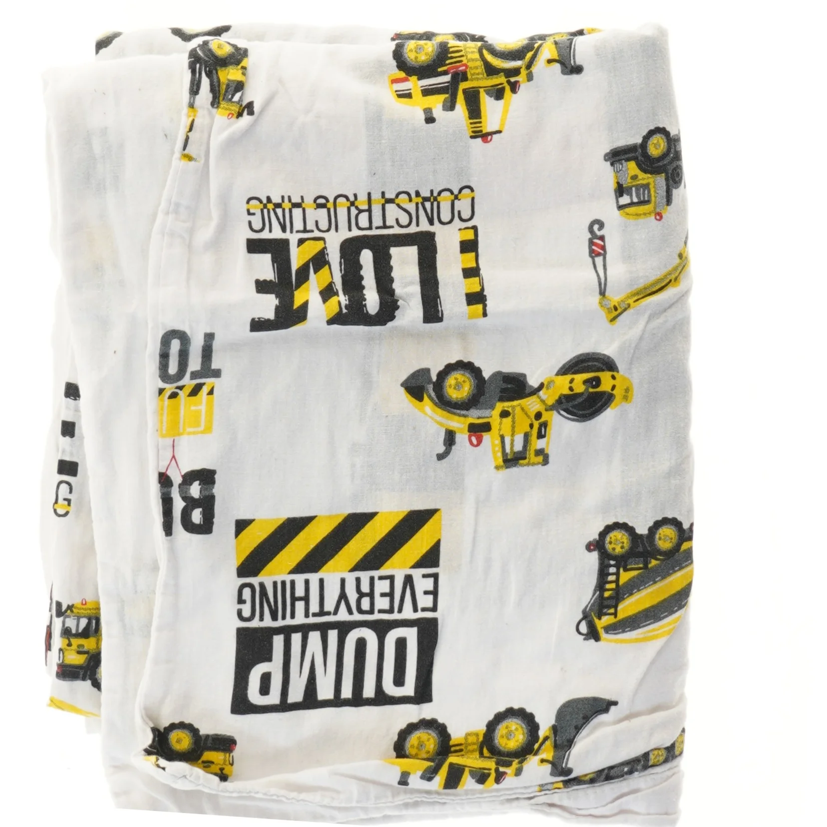 Børnesengetøj med gravemaskiner (str. pude 43x40, dyne 92x120 cm)