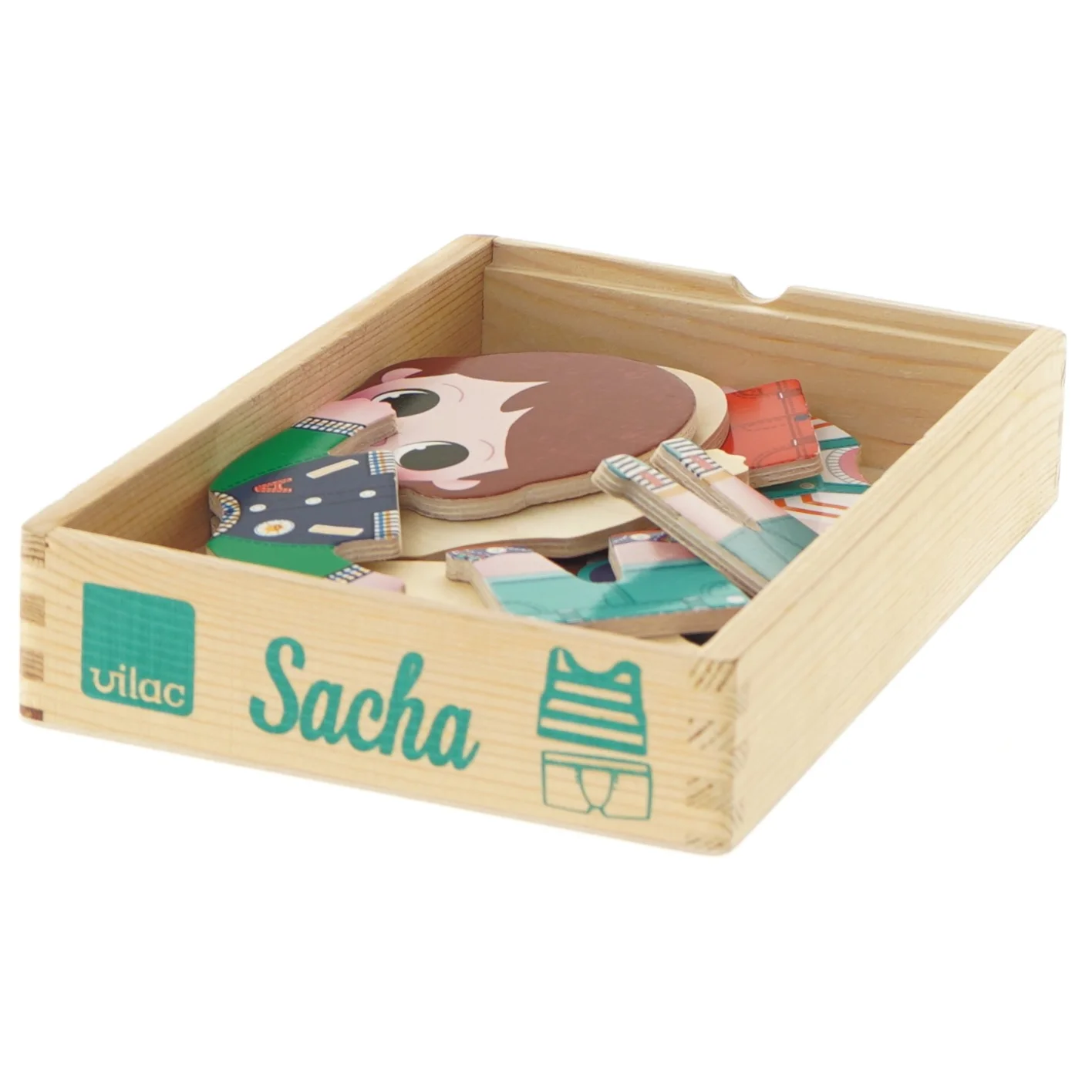  Puslespil fra Vilac (str. 19x14 cm)