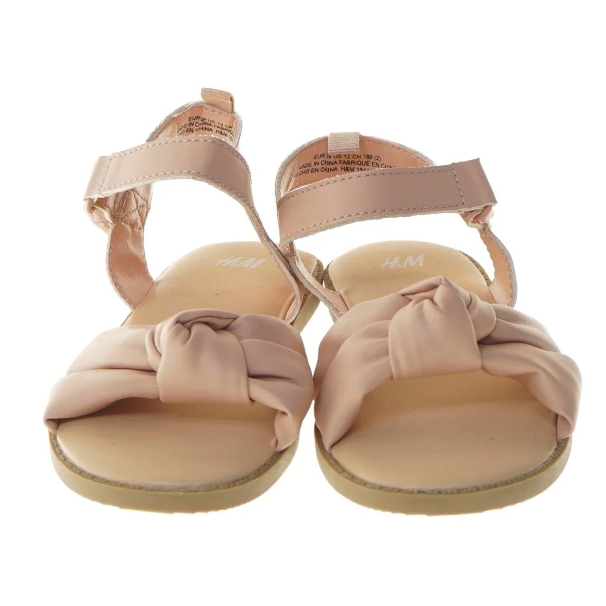 Lyserøde børnesandaler med knude fra H&M (str. 29 )