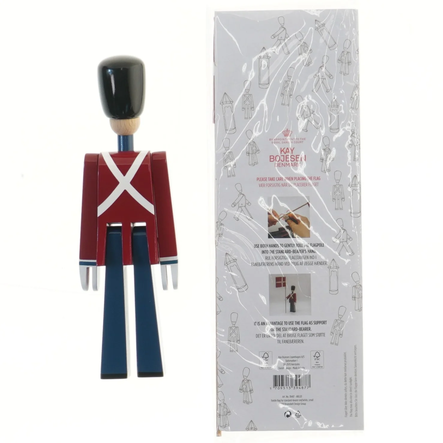 Kay Bojesen garder med dannebrogsflag fra Kay Bojesen (str. 22 cm)