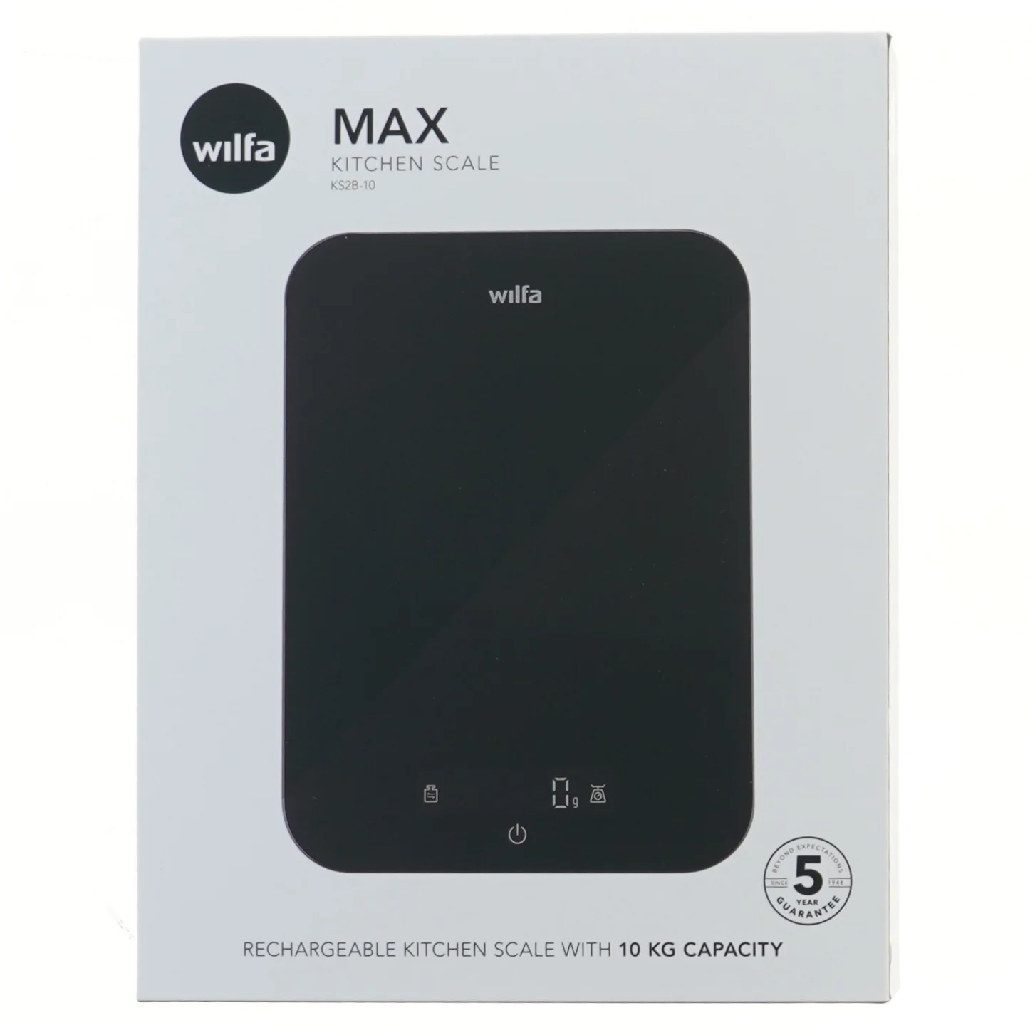 Genopladelig køkkenvægt fra Wilfa (str. 23x17 cm)