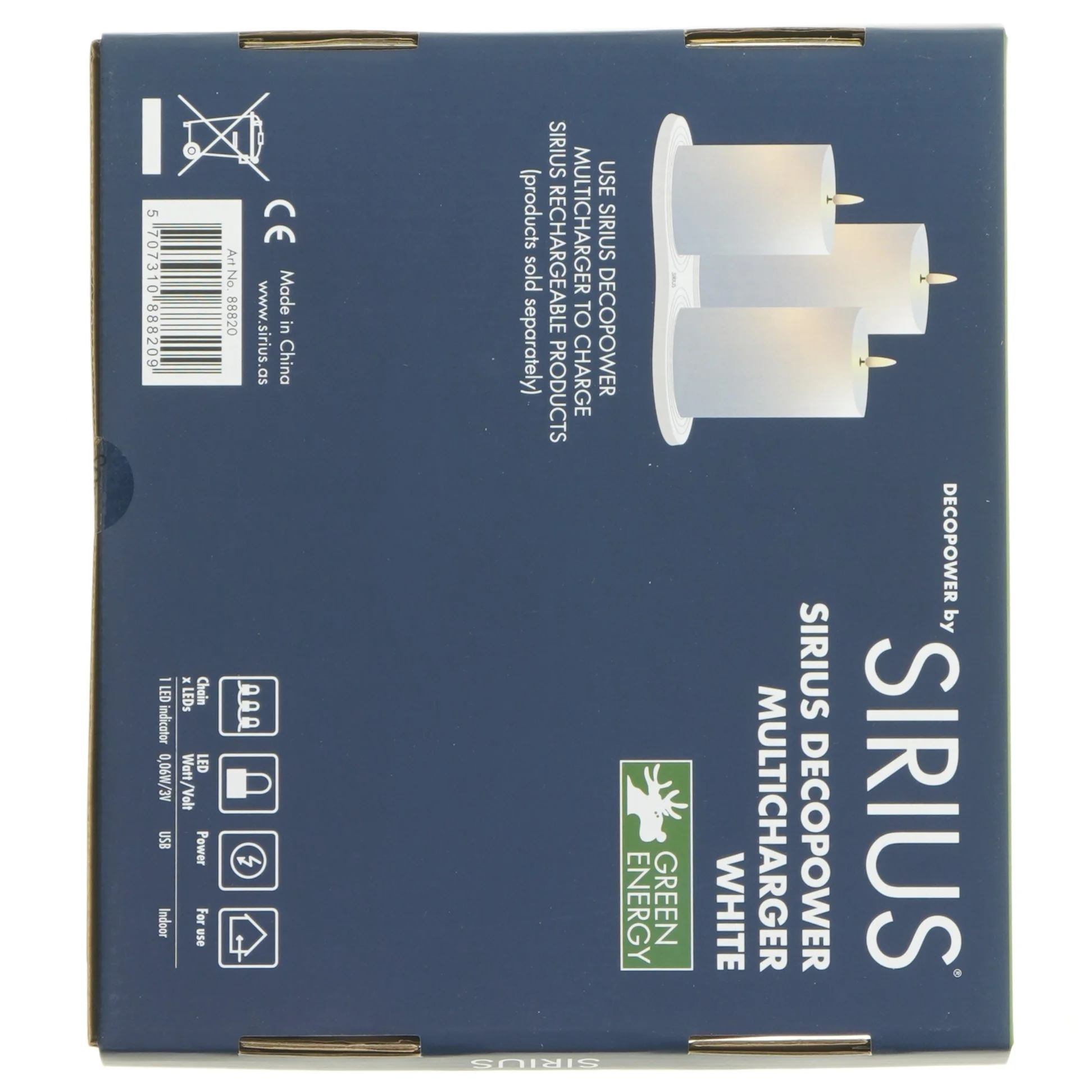 Sirius LED lysestage oplader fra Sirius