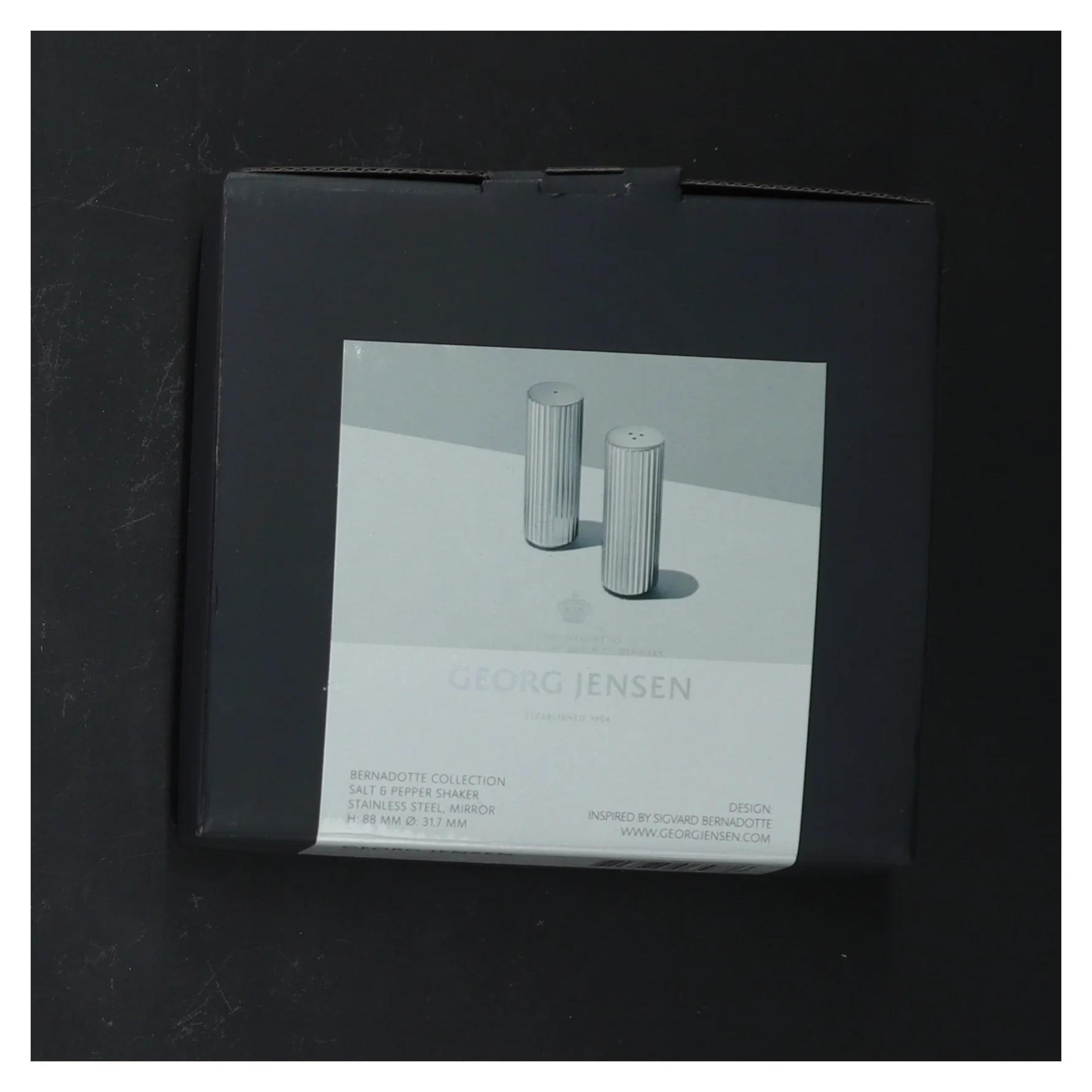 Bernadotte peberbøsse fra Georg Jensen (str. 9 cm)