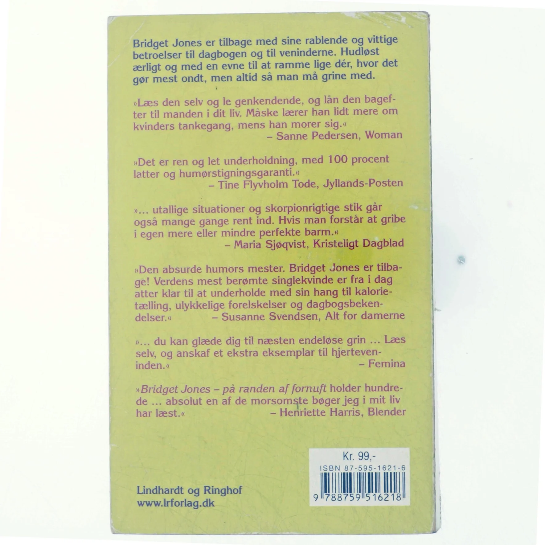 Bridget Jones - på randen af fornuft af Helen Fielding (Bog)