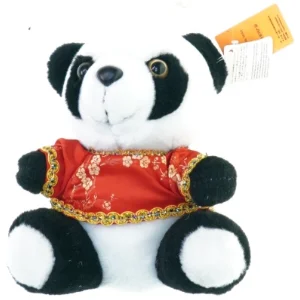 Panda i kinesisk tøj med sugekop (str. 17 cm)