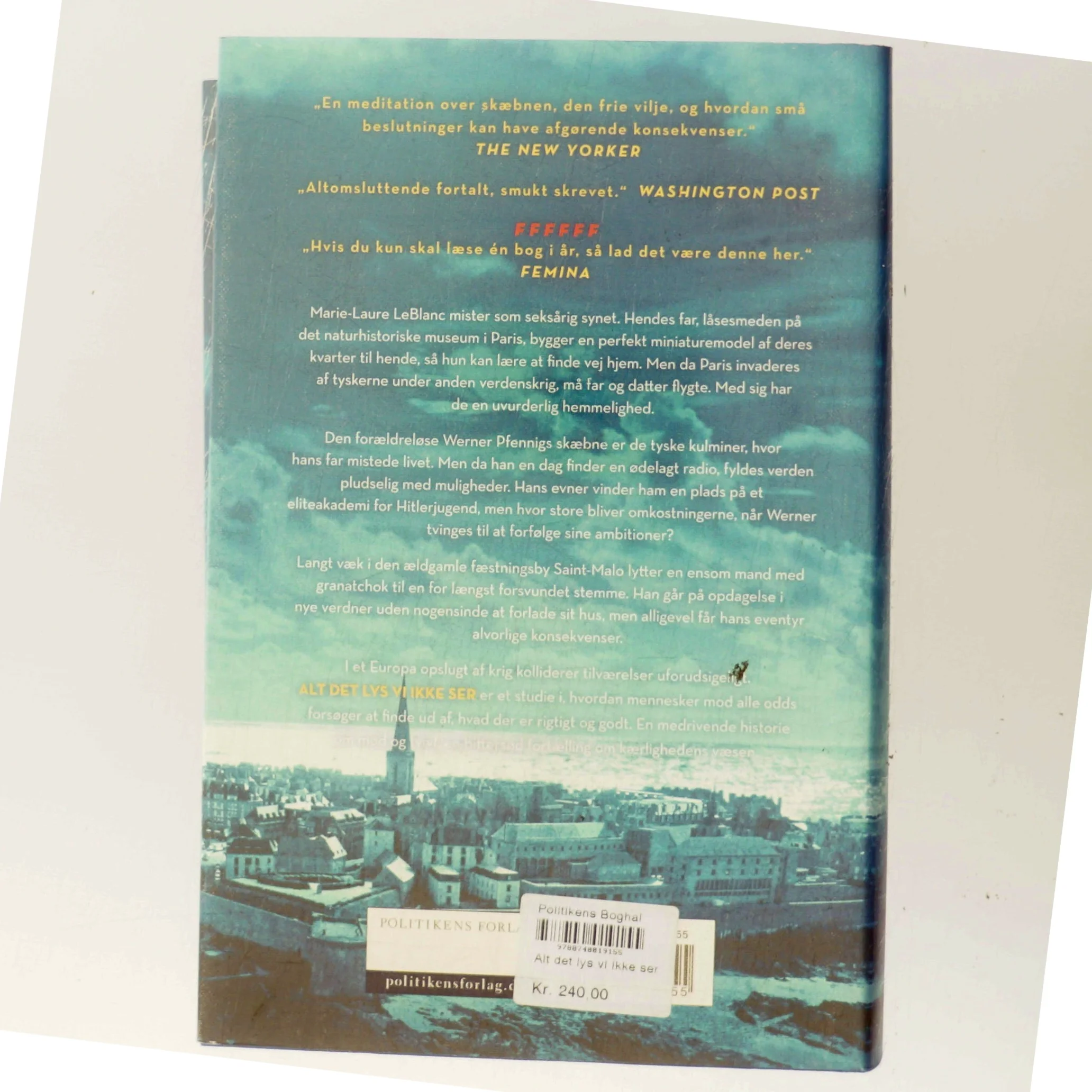 Alt det lys vi ikke ser : roman af Anthony Doerr (Bog)