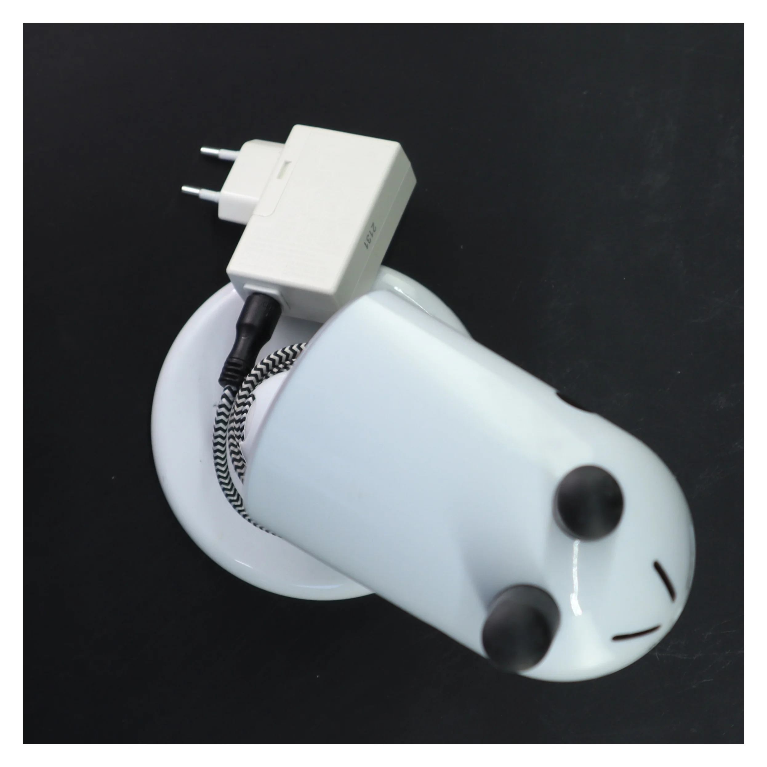 Hvid bordlampe (str. 39 cm)