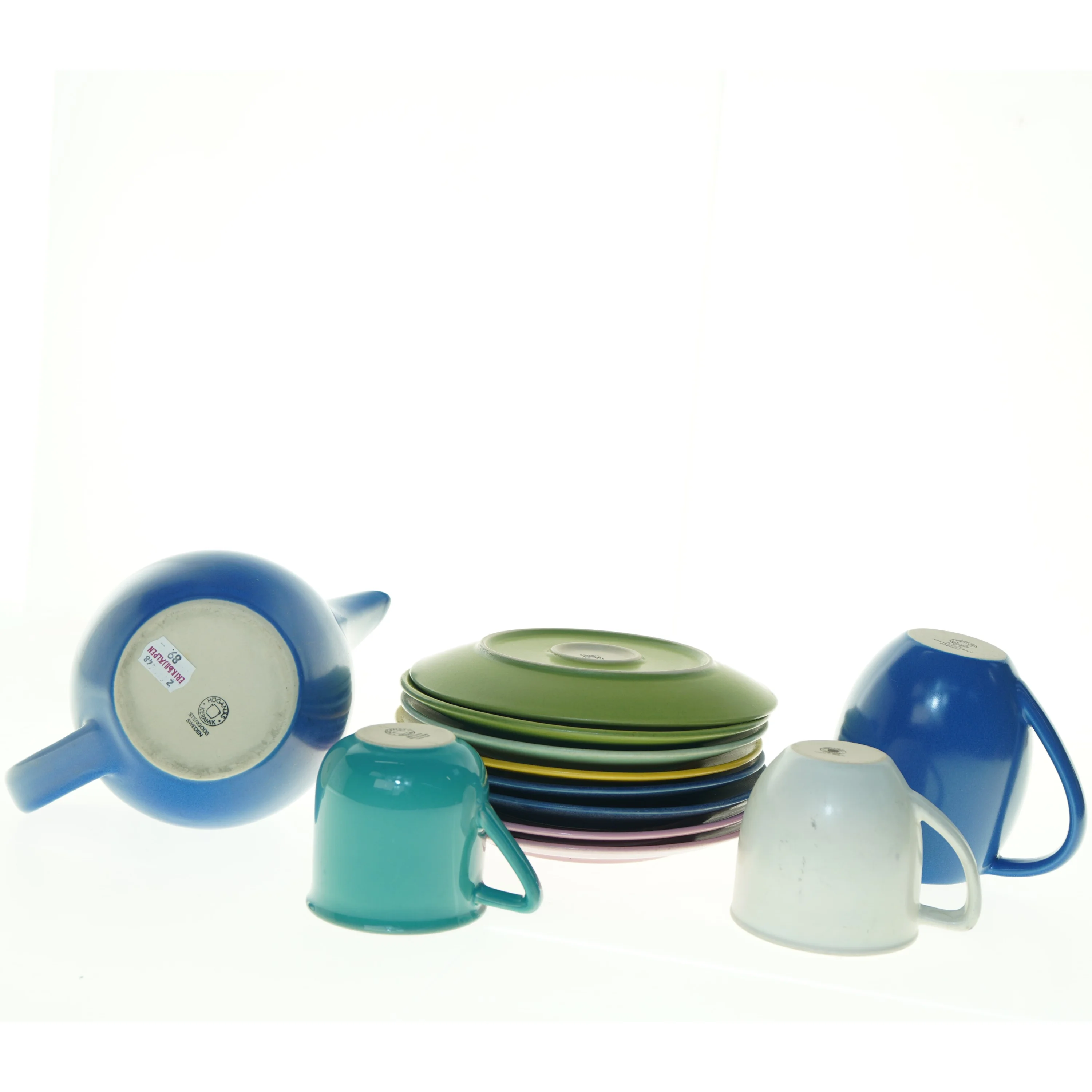 STENTØJ te kaffensæt fra Höganas (str. Tallerken 20 cm kop 9 cm kanon 13 og 21 cm)