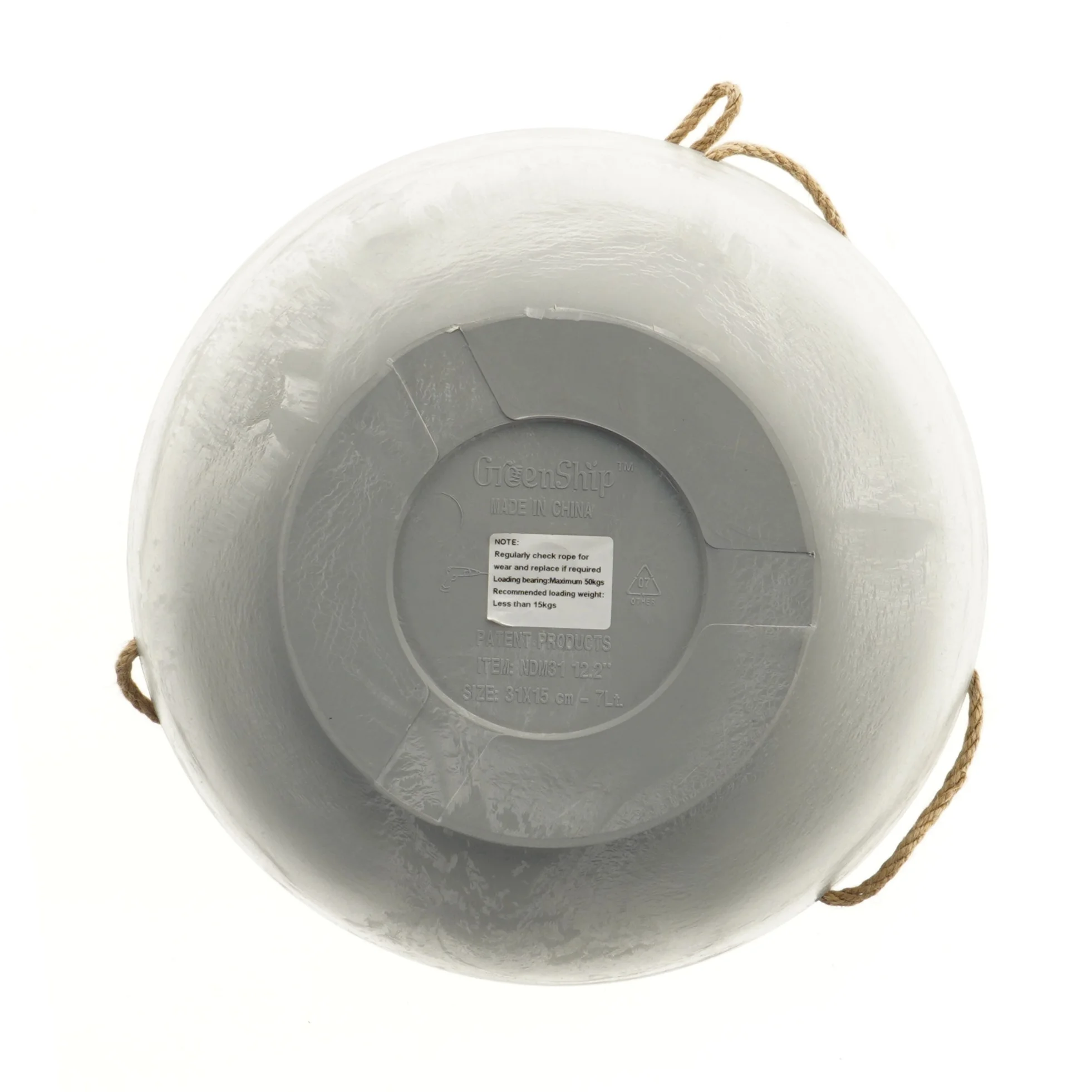 Hængepotte med reb fra GreenShip (str. Ø 31 cm højde 16 cm)