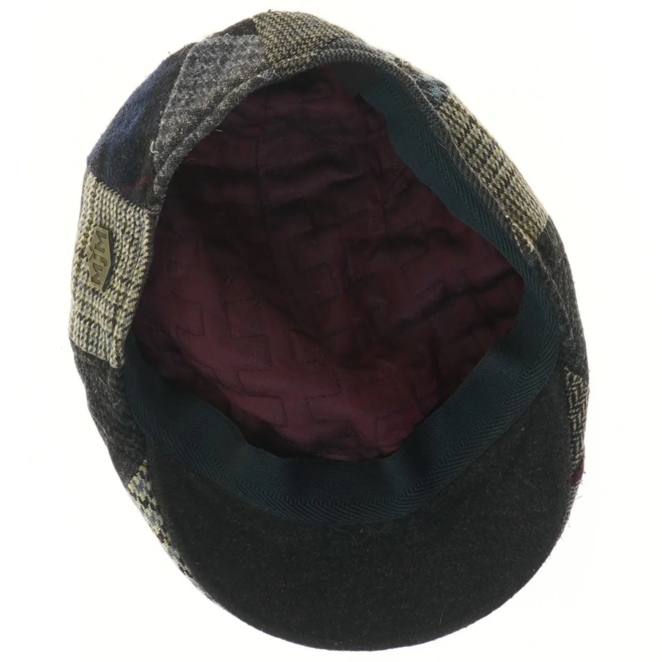 Unisex patchwork hat fra M.J.M (str. Ø 22 cm)
