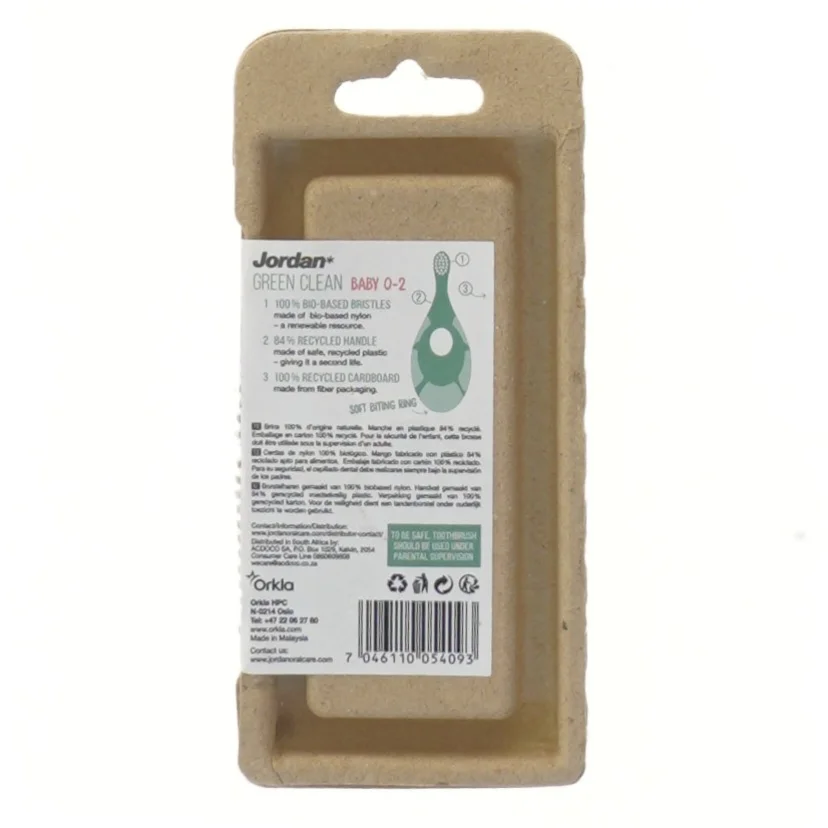 Jordan Green Clean Baby tandbørste fra Jordan (str. 15x7 cm)