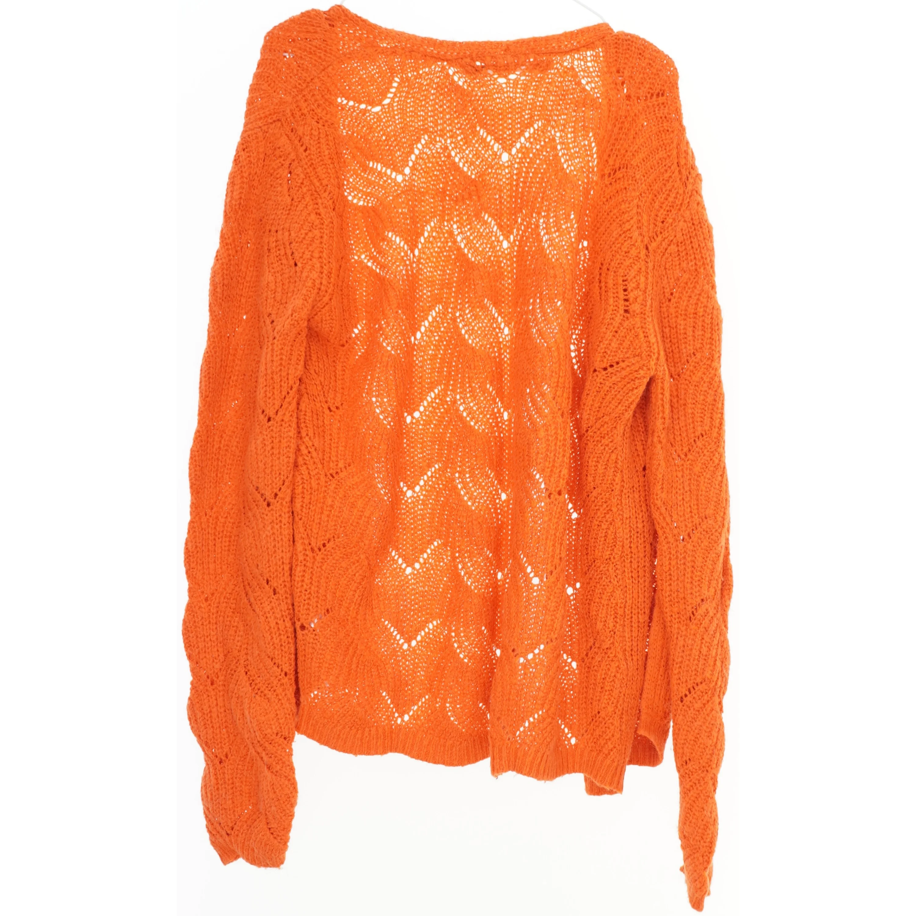 Orange strikket cardigan fra Only (str. 146)