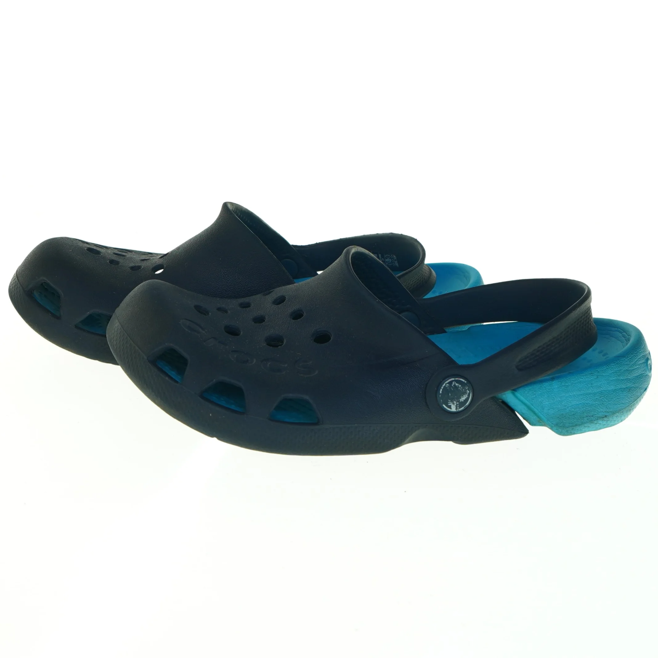 Sorte og blå sko fra Crocs (str. Ukendt. 24,5 cm lang)