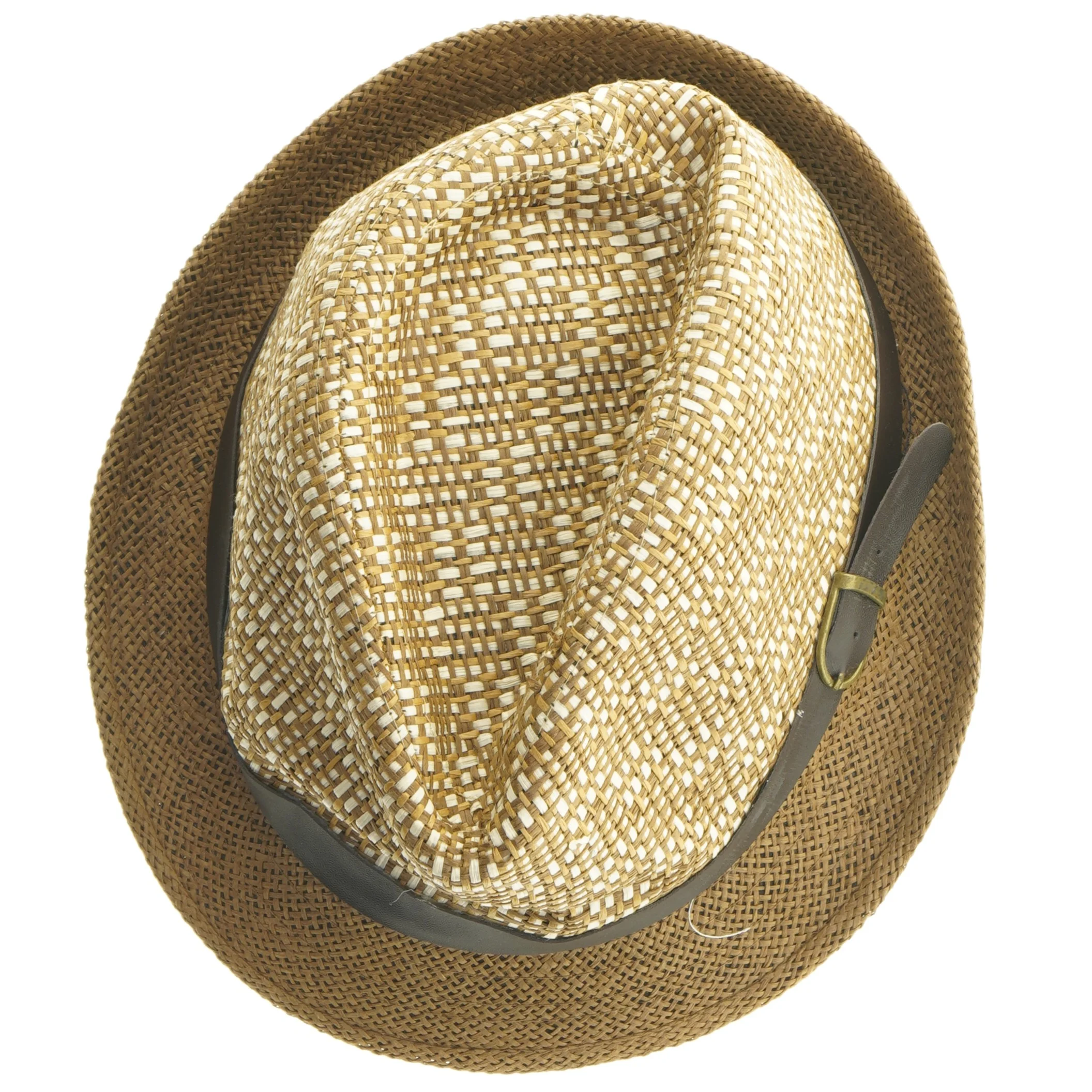 Stråhat med sort bånd (str. Ø 19 cm)