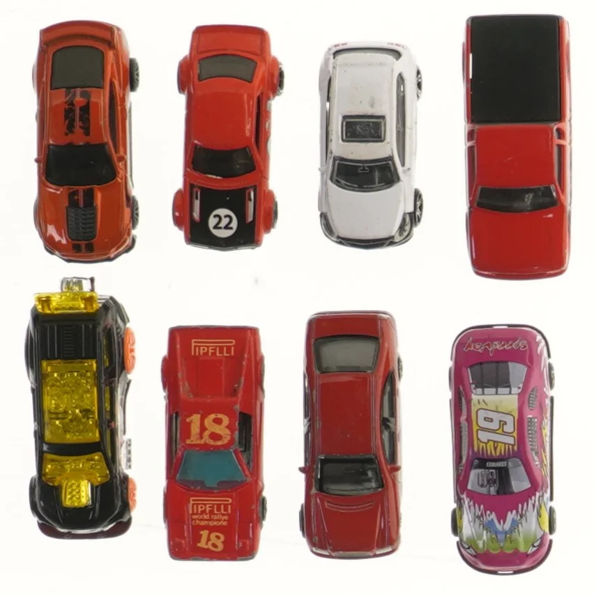 Samling af legetøjsbiler (str. 7-8 cm)