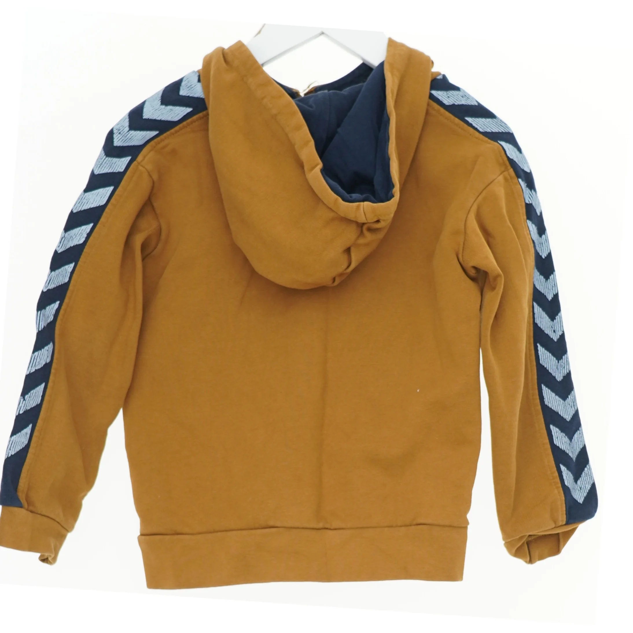 Hættetrøje med logo og kontraststriber fra Hummel (str. 110)