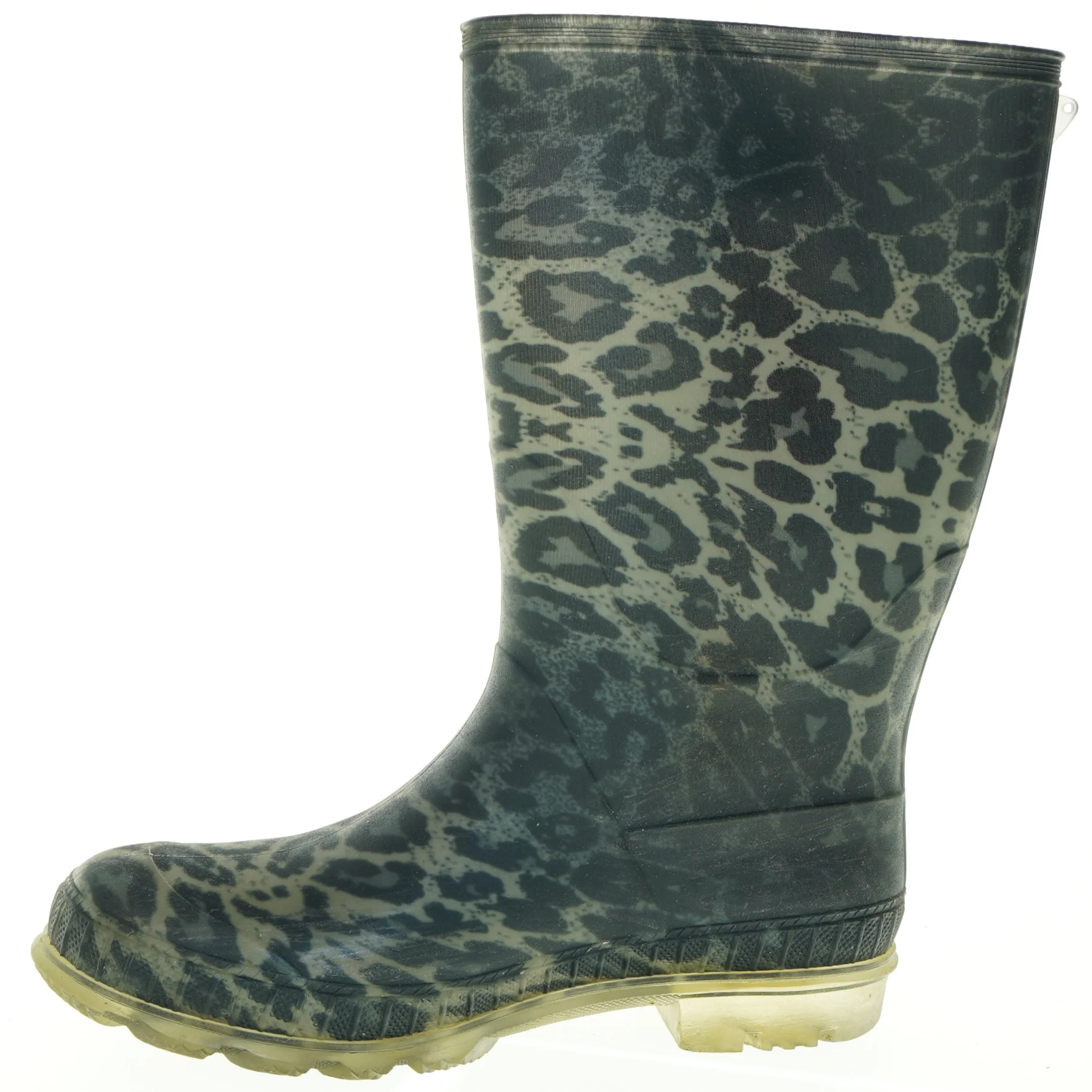 Gummistøvler med leopardprint fra Petit (str. 37)
