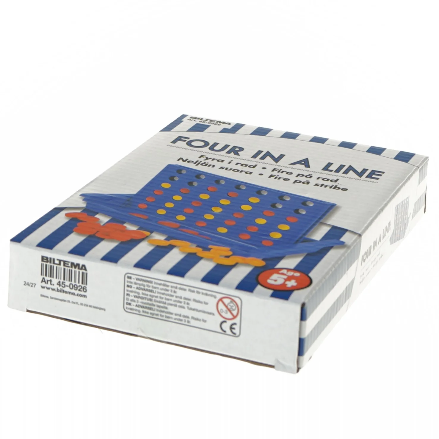 Fire på stribe spil fra Biltema (str. 20x15 cm)