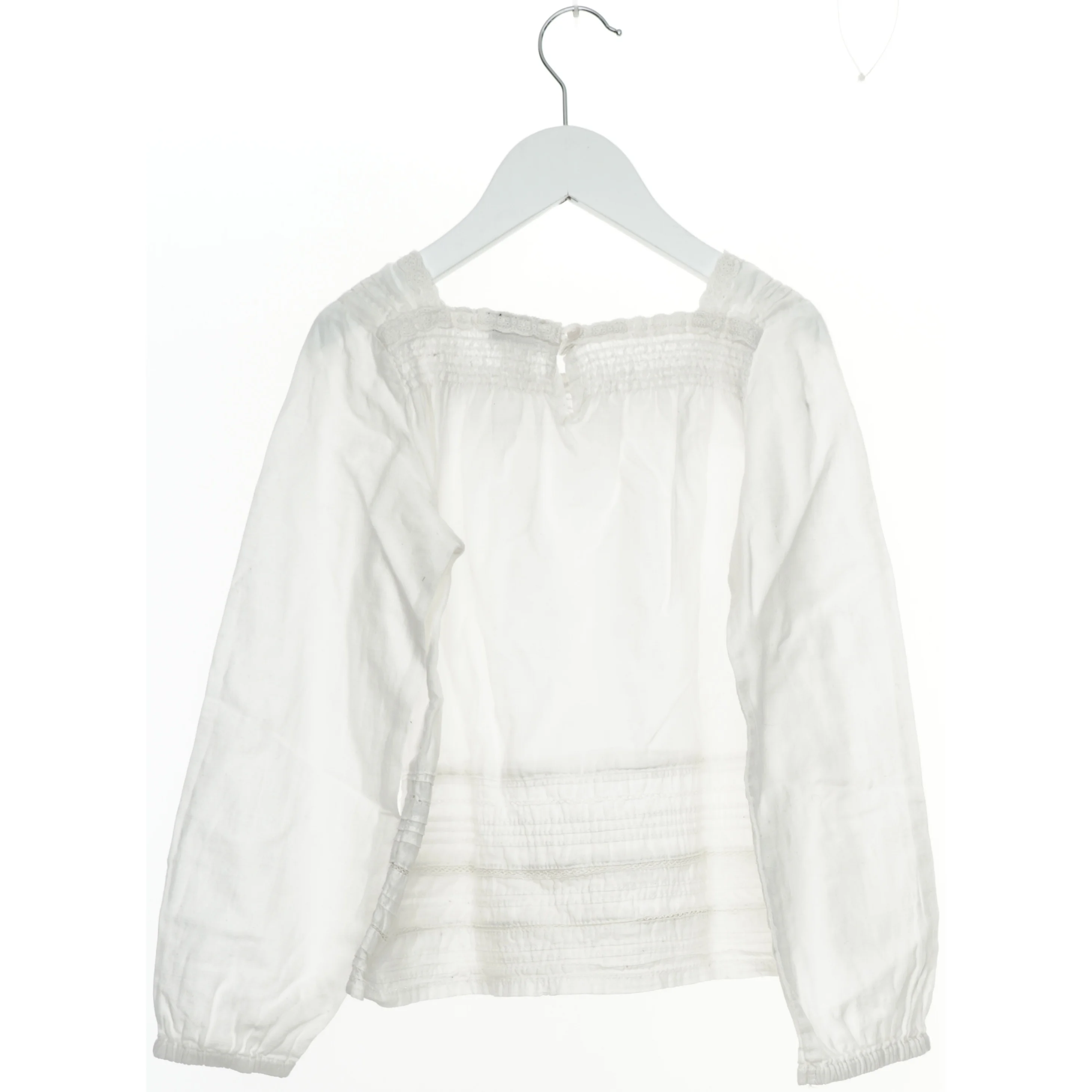 Hvid langærmet bluse fra H&M (str. 128)