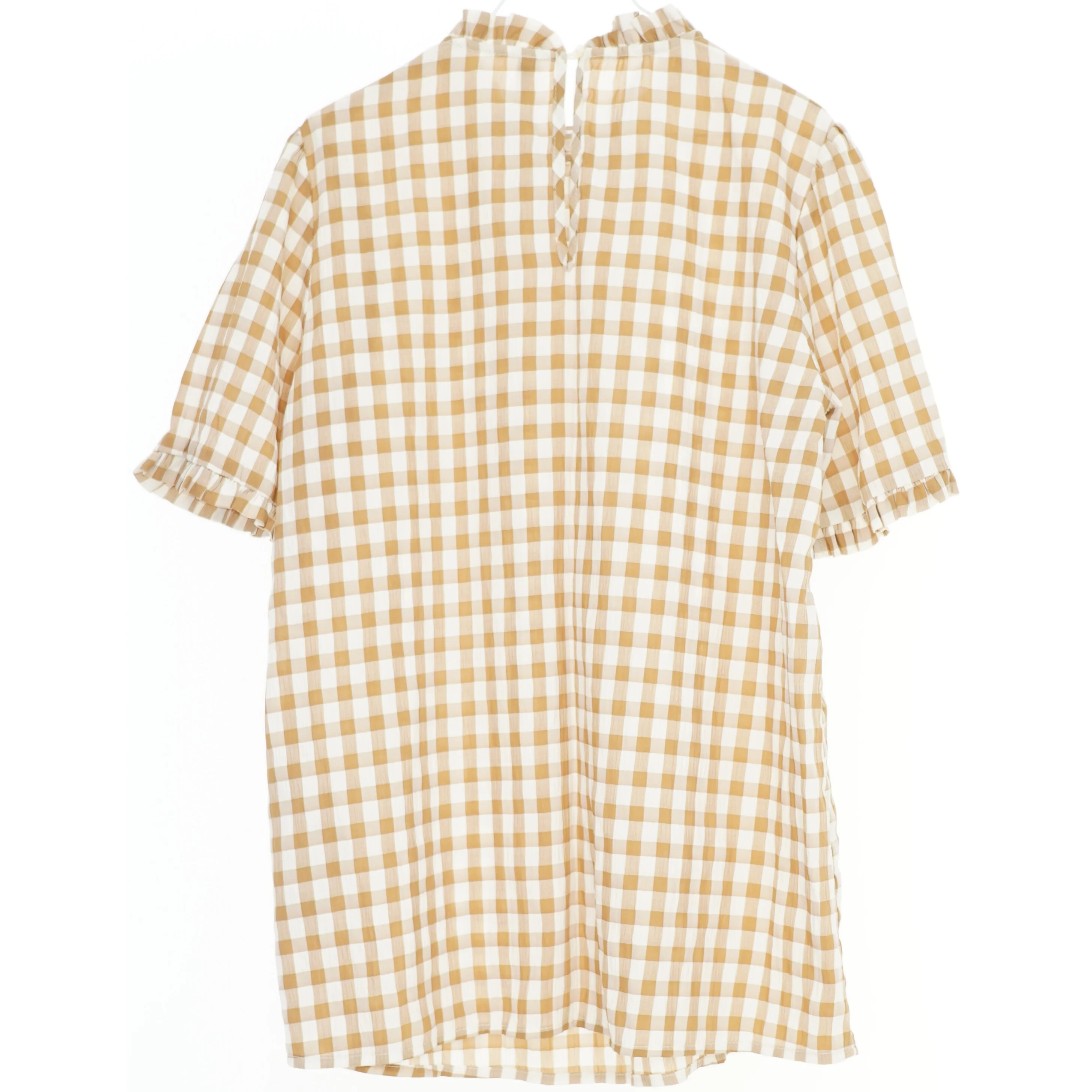 Rutet kortærmet kjole fra Soyaconcept (str. XS)