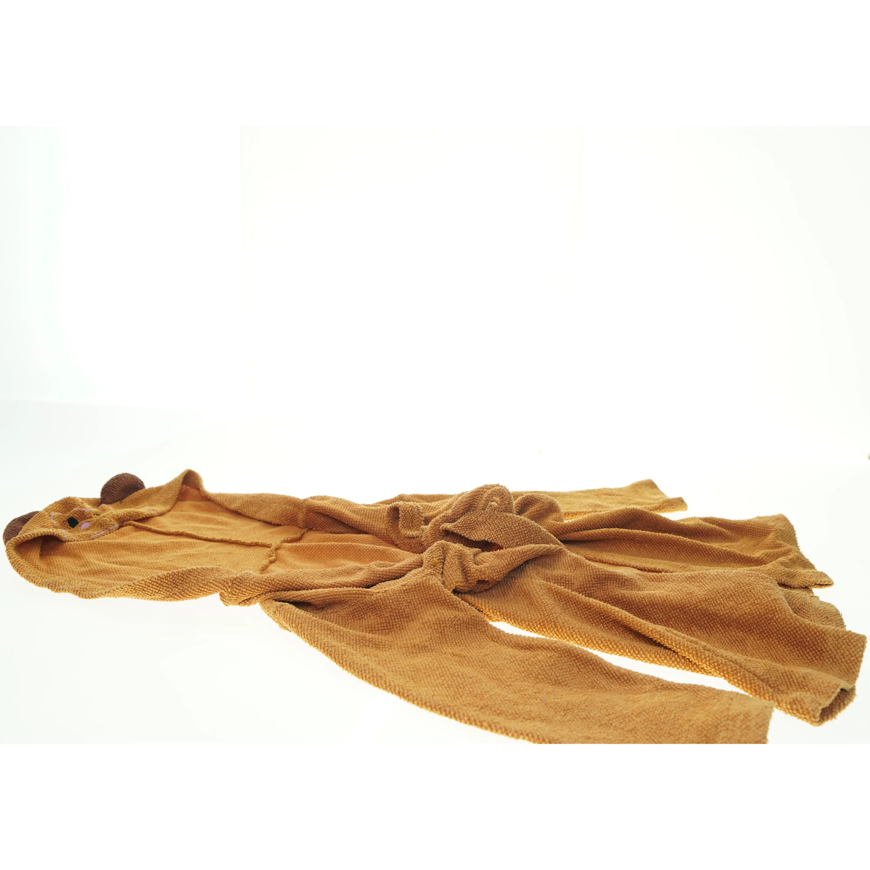 Badekåbe til børn med dyrehoved (str. Skulder - skulder, 40 cm. skulder - bund, 50 cm)